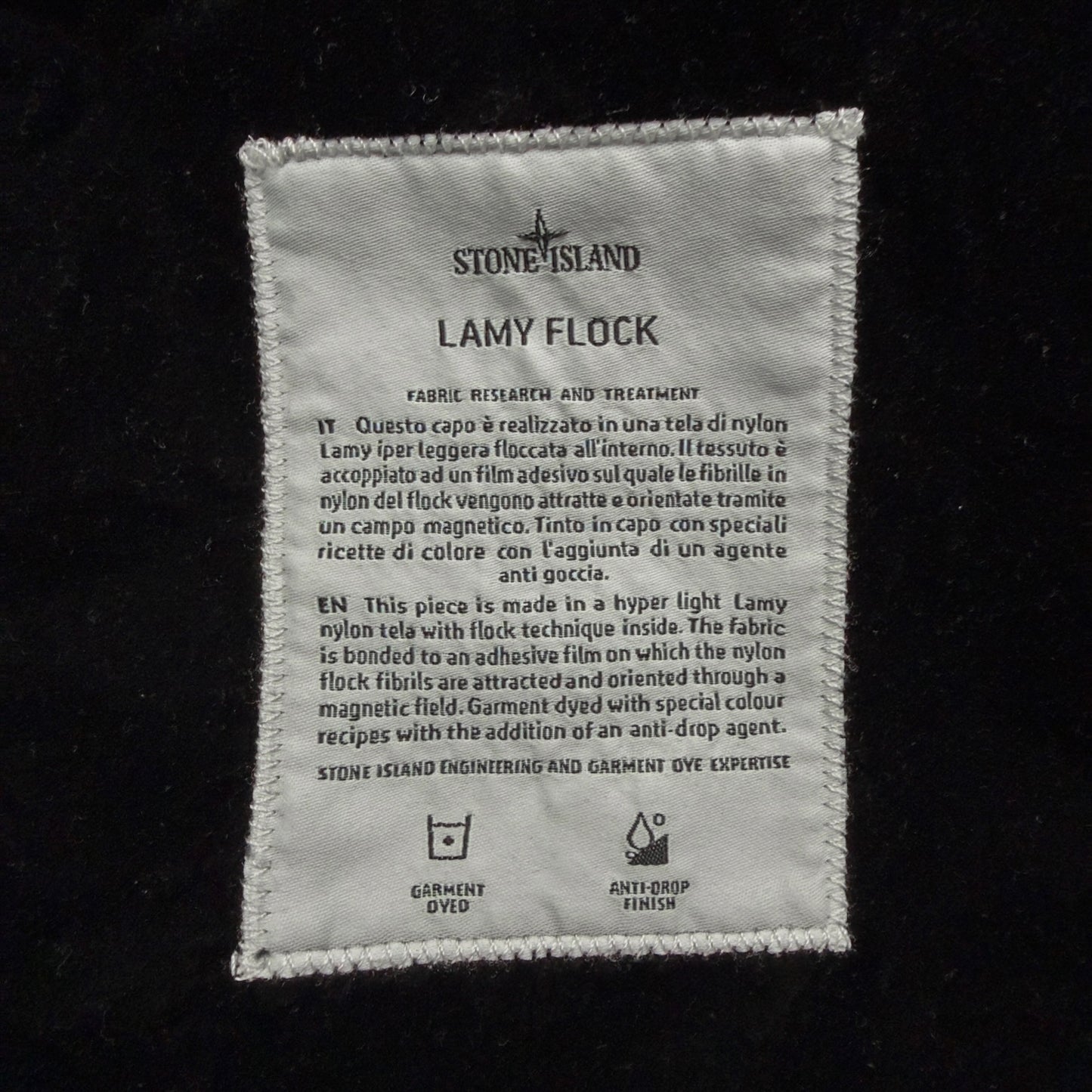 A/W 19 Stone Island Lamy Flock Trench Coat - Black