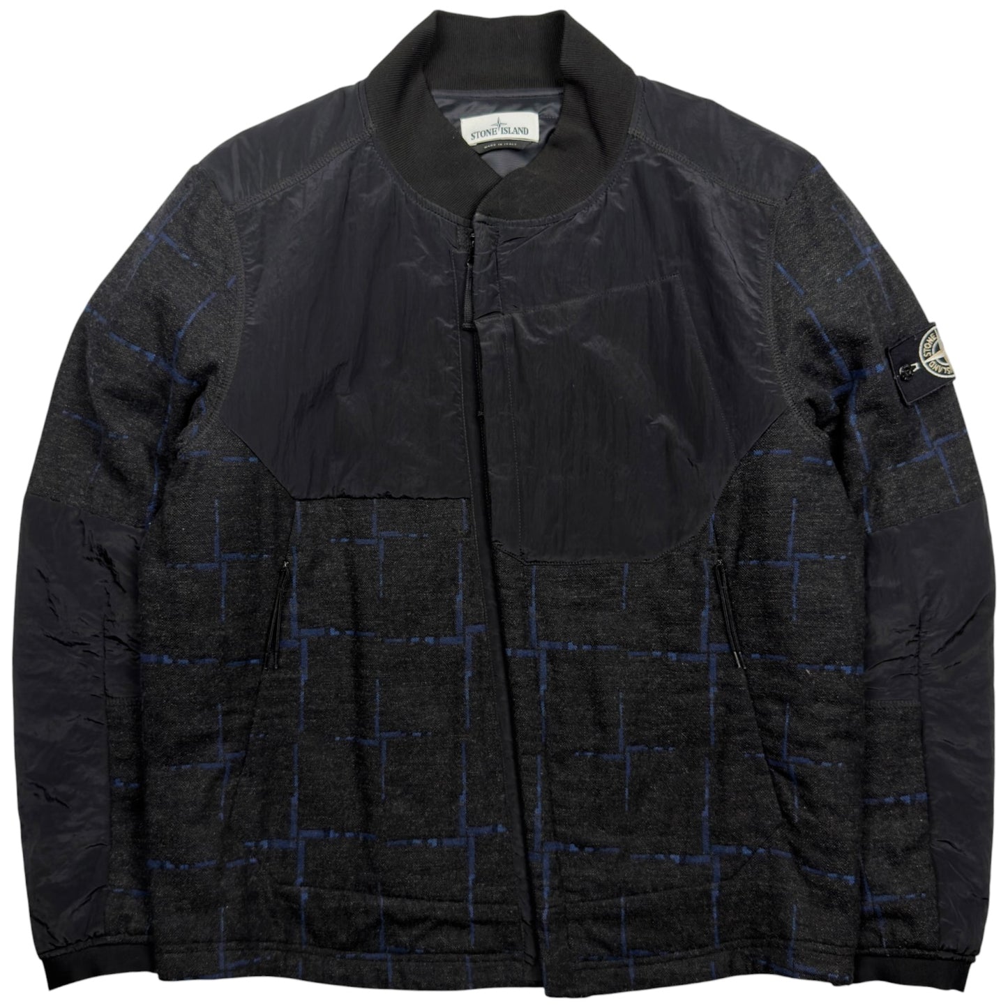 A/W 16 Stone Island House Check By Dormeuil / Nylon Metal Special Process Bomber Jacket