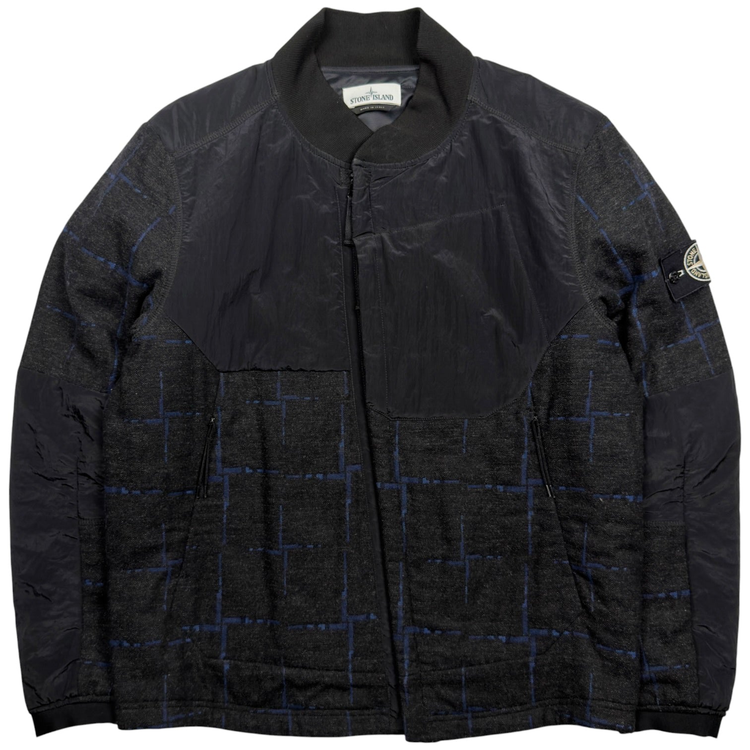 A/W 16 Stone Island House Check By Dormeuil / Nylon Metal Special Process Bomber Jacket