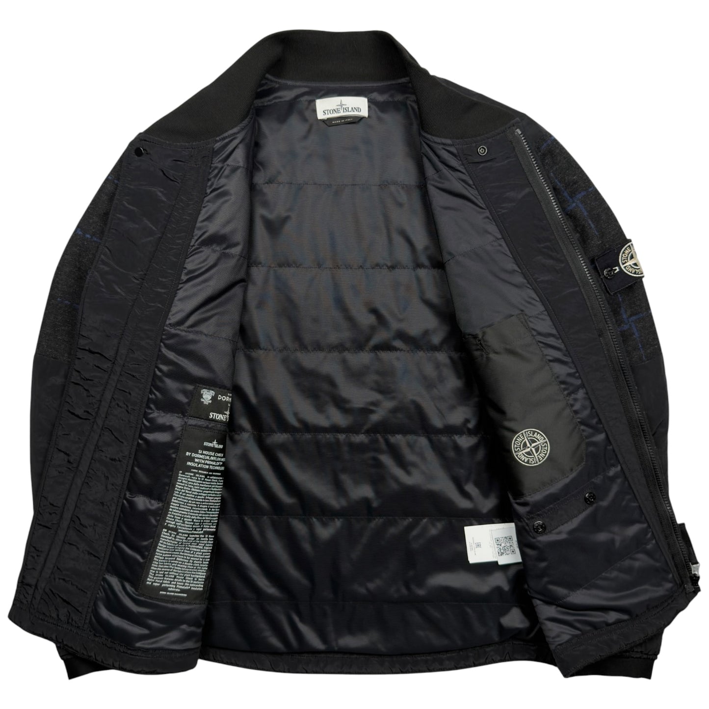 A/W 16 Stone Island House Check By Dormeuil / Nylon Metal Special Process Bomber Jacket