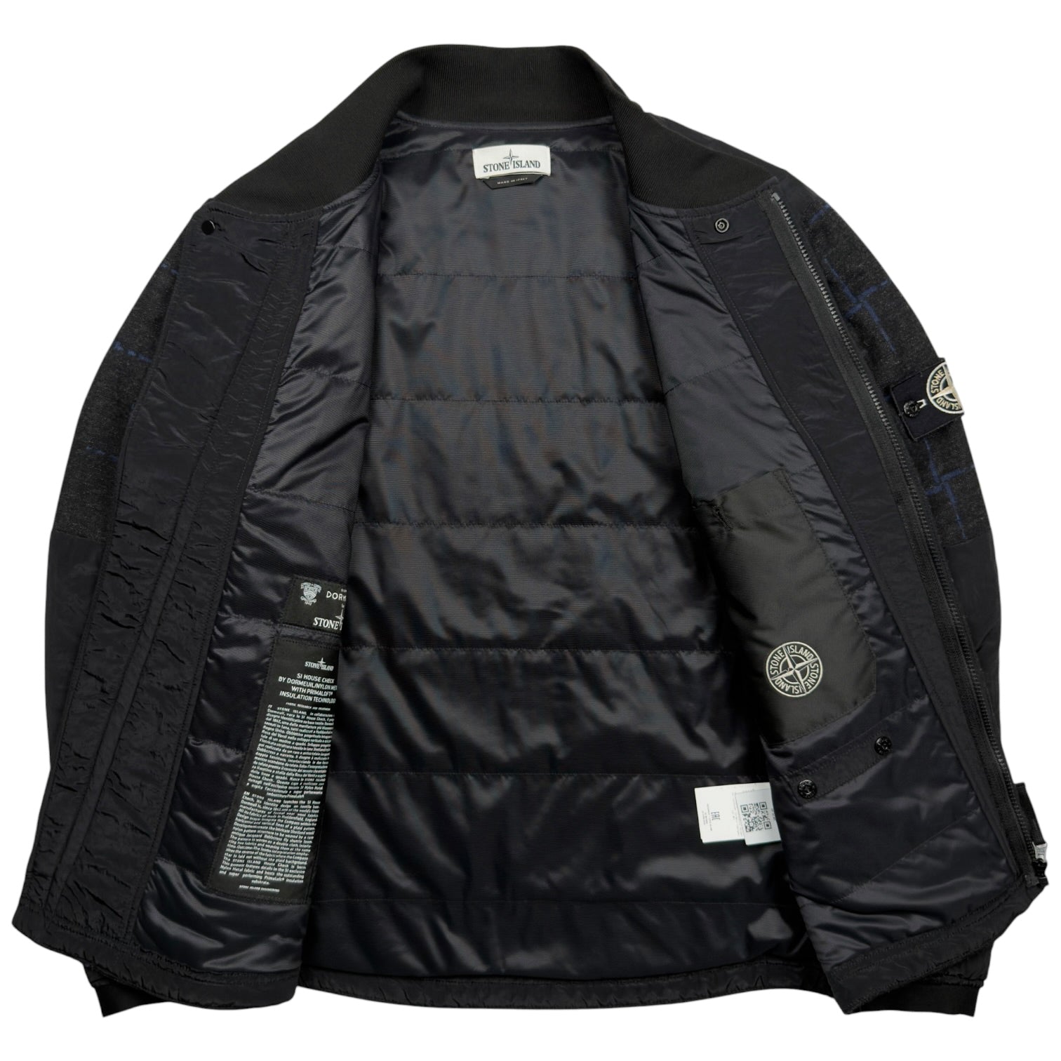 A/W 16 Stone Island House Check By Dormeuil / Nylon Metal Special Process Bomber Jacket