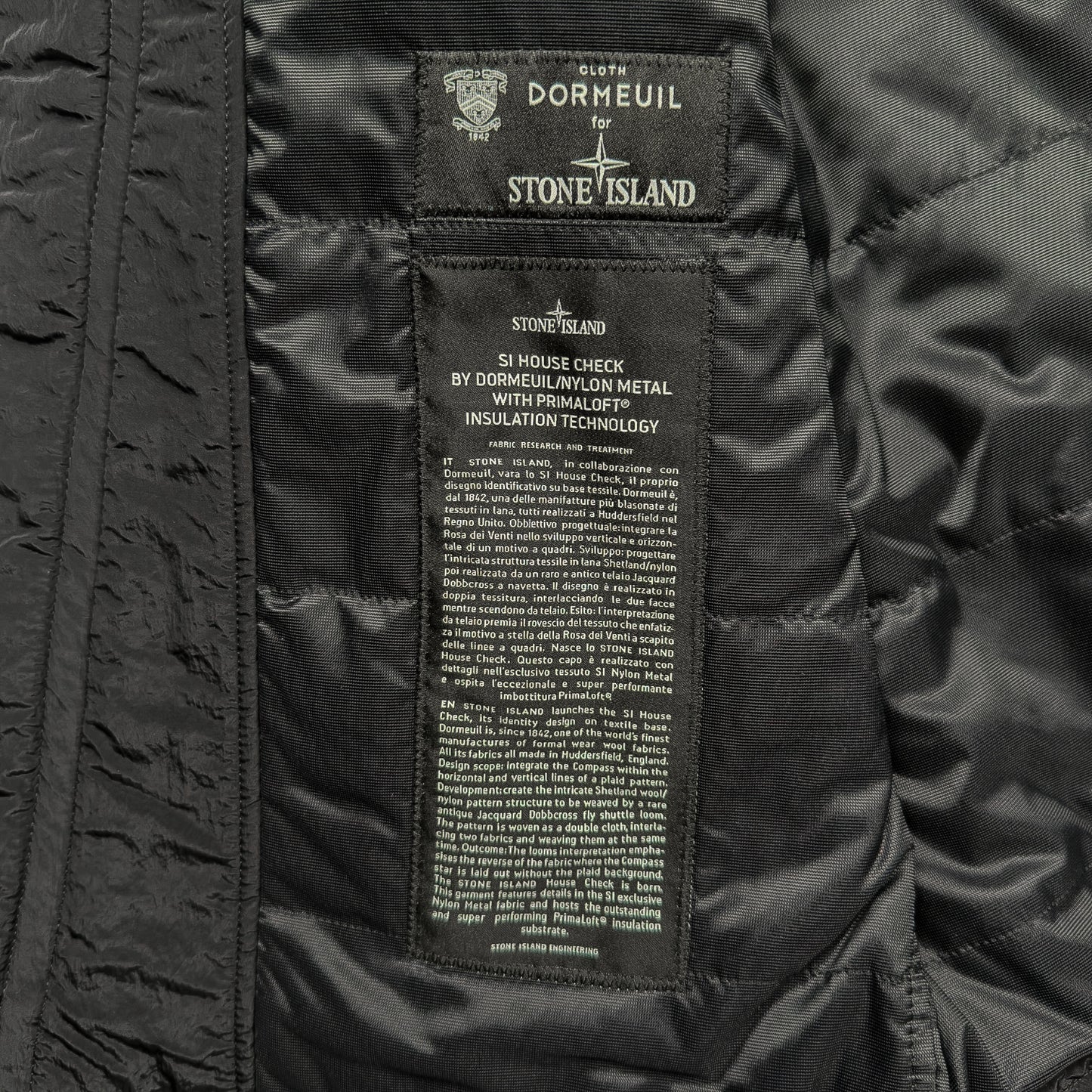 A/W 16 Stone Island House Check By Dormeuil / Nylon Metal Special Process Bomber Jacket