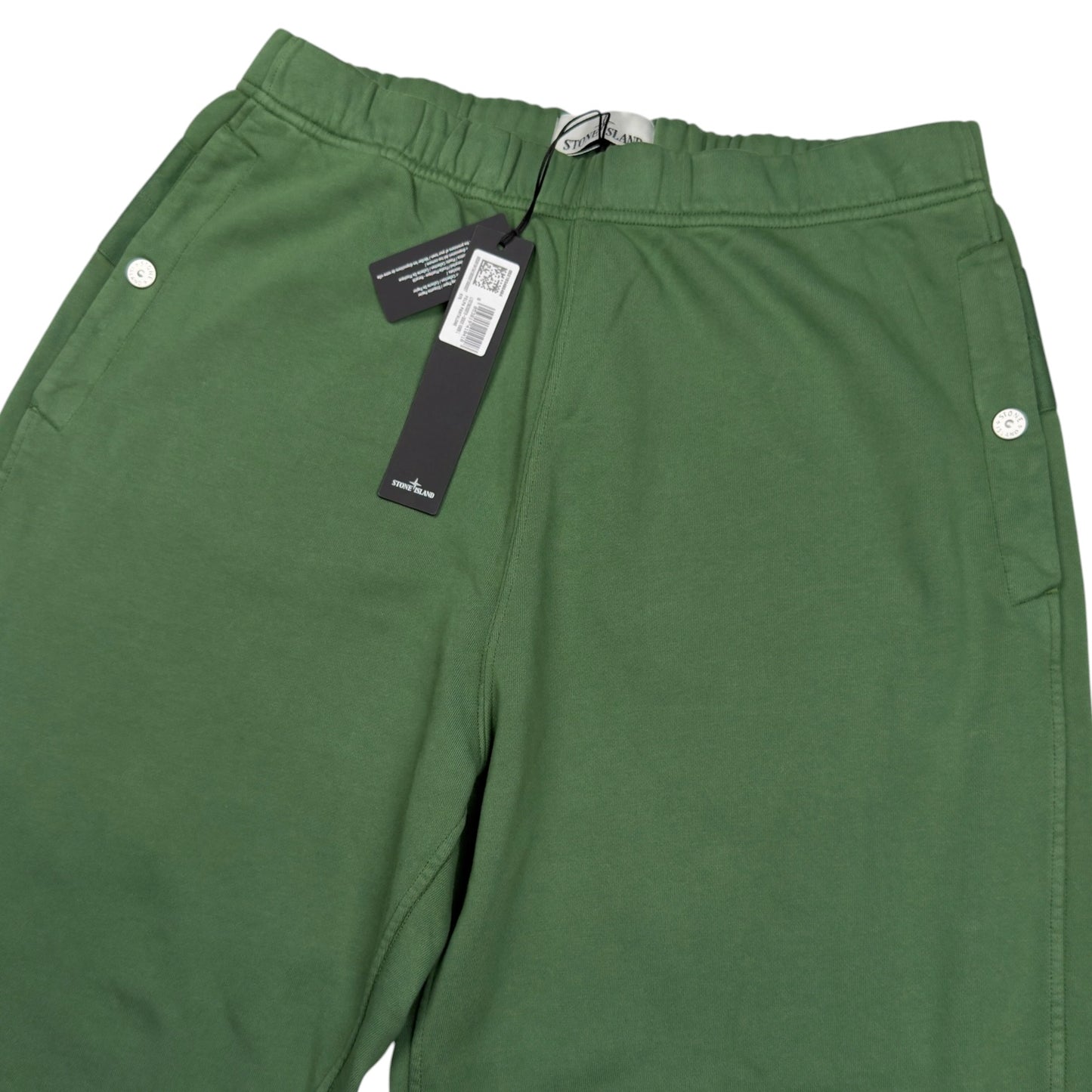 S/S 25 Stone Island Marina Cotton Fleece Joggers - Green