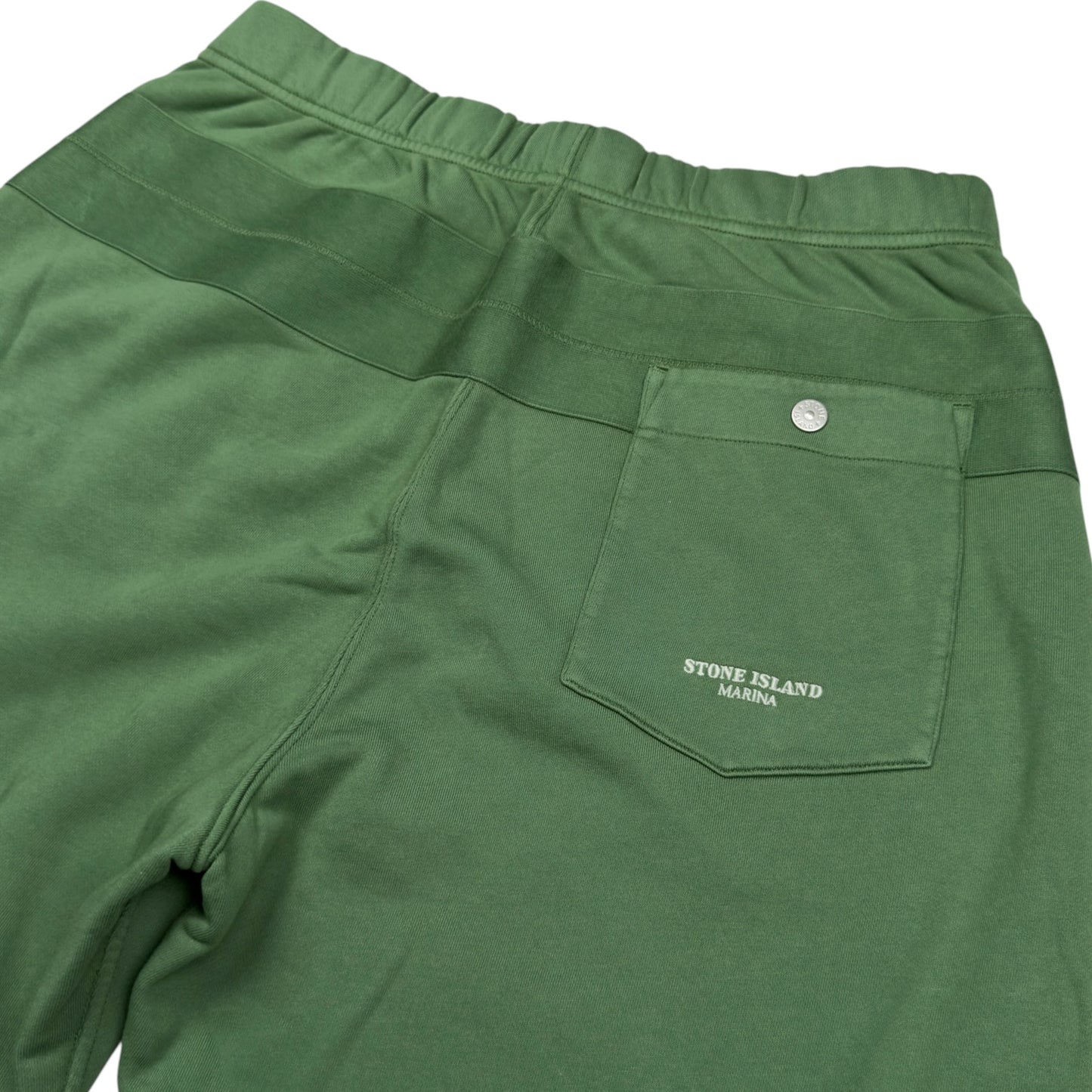 S/S 25 Stone Island Marina Cotton Fleece Joggers - Green