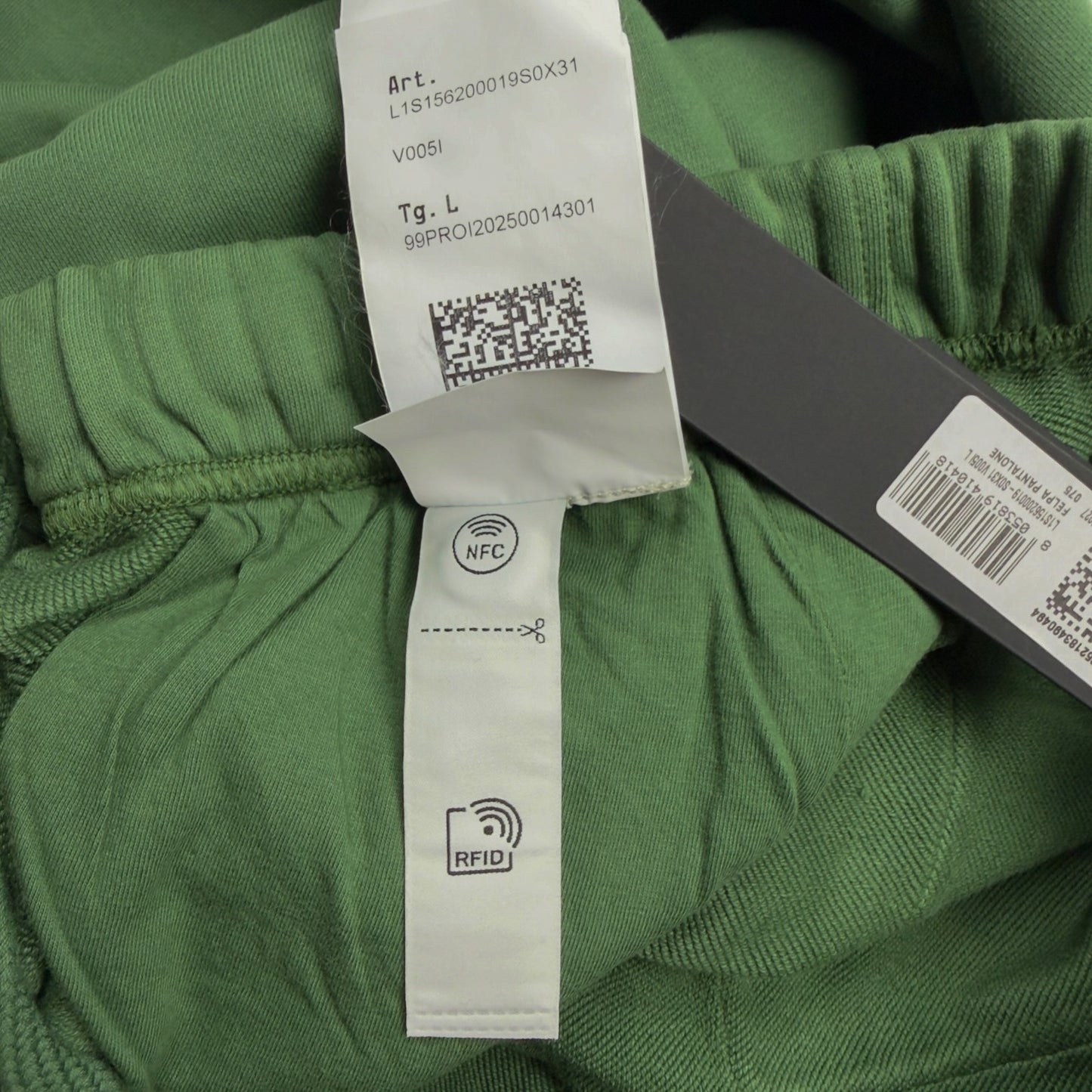 S/S 25 Stone Island Marina Cotton Fleece Joggers - Green