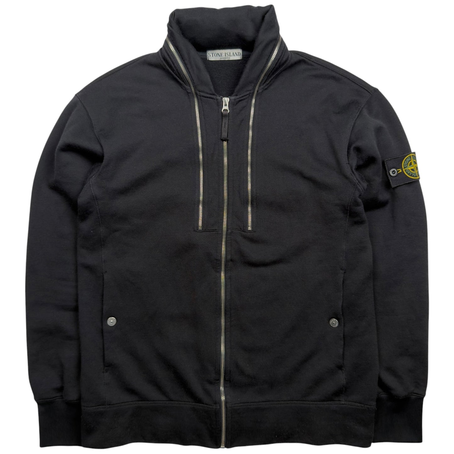 A/W 10 Stone Island Concealed Hood Full Zip Sweater