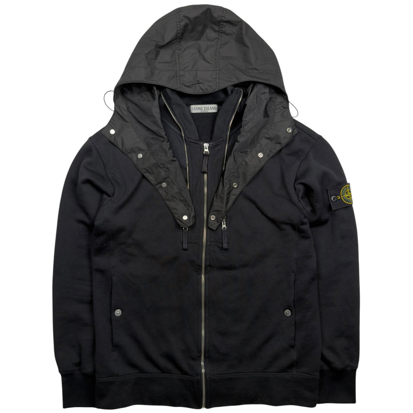 A/W 10 Stone Island Concealed Hood Full Zip Sweater