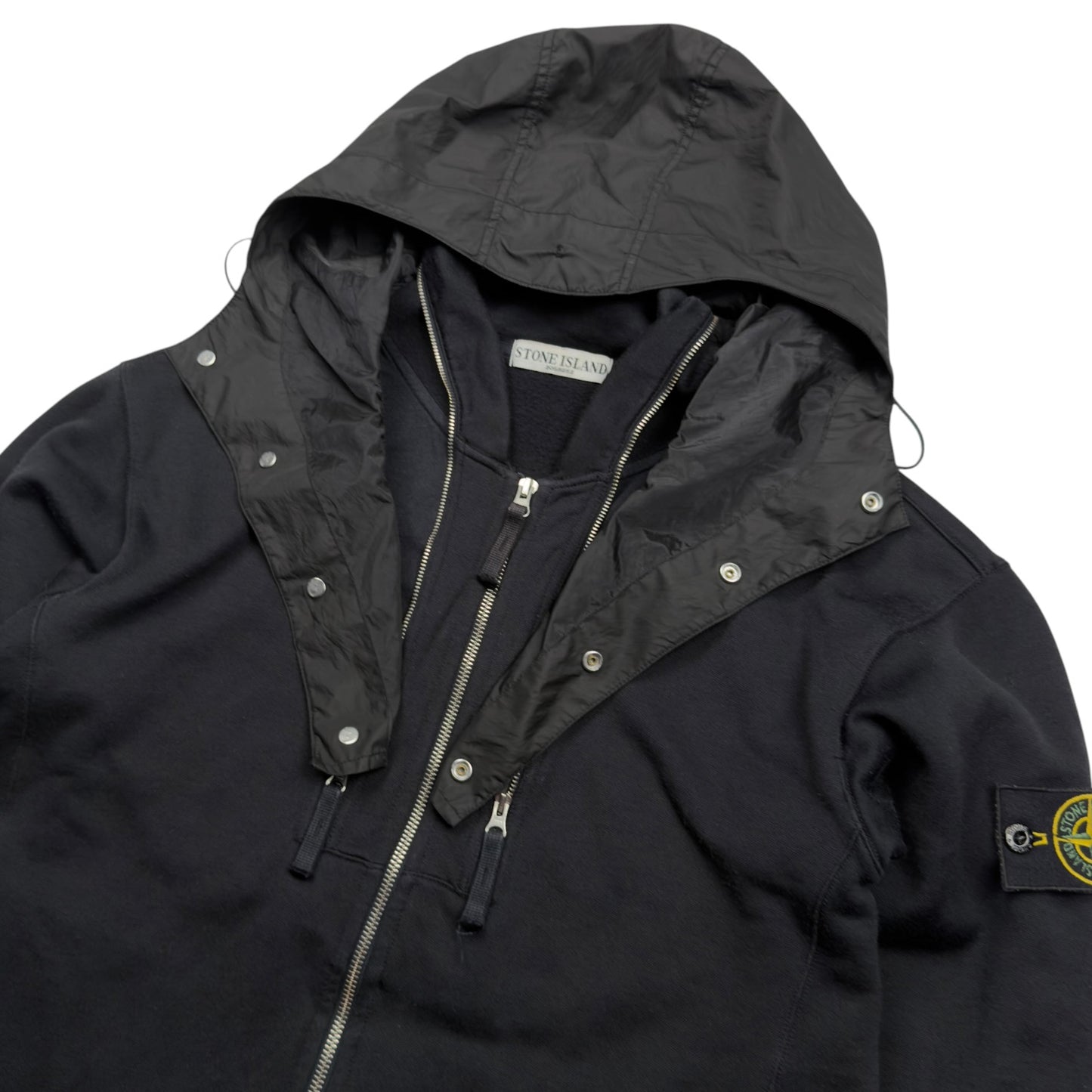 A/W 10 Stone Island Concealed Hood Full Zip Sweater