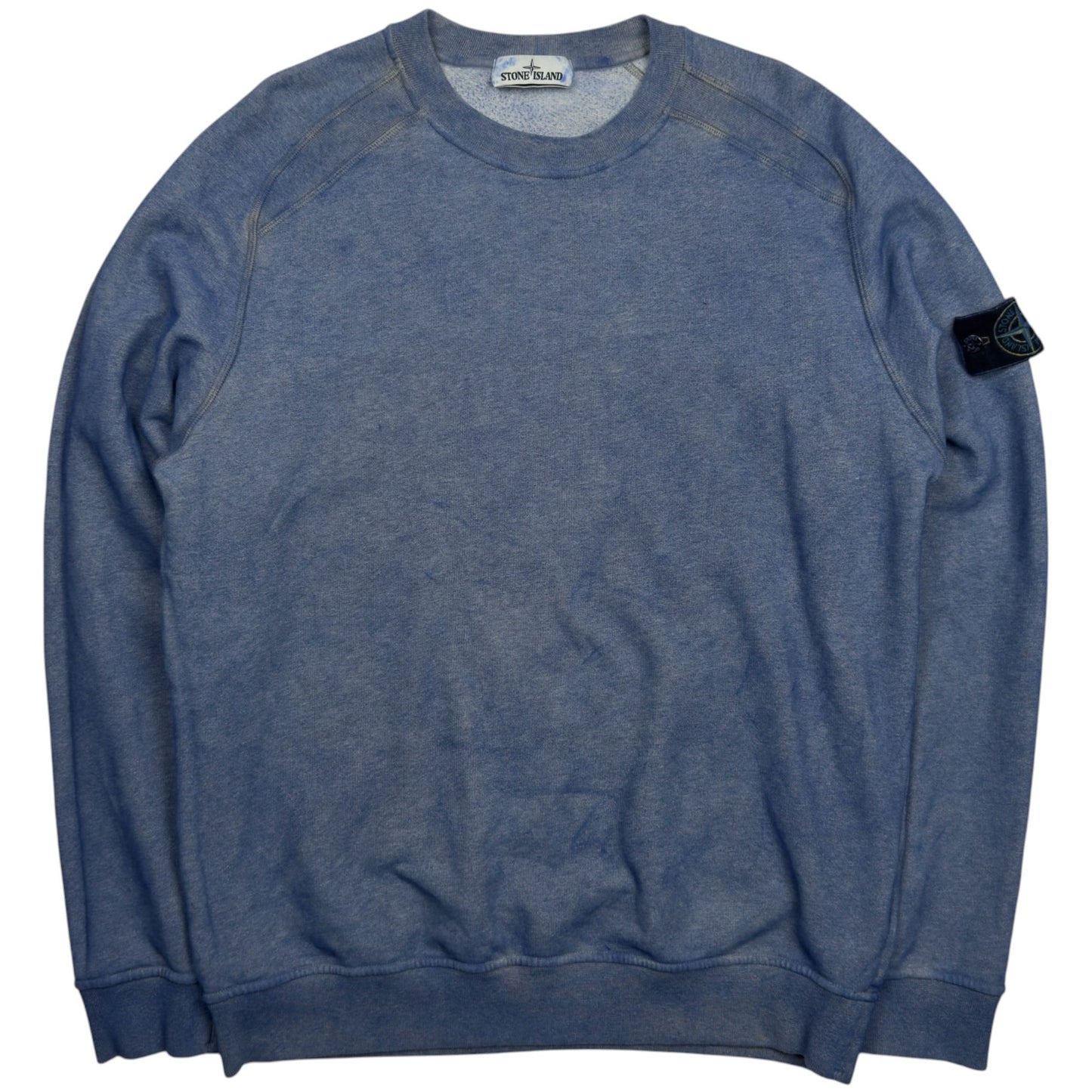 A/W 20 Stone Island Dust Colour Treatment Sweater - Grey/Blue