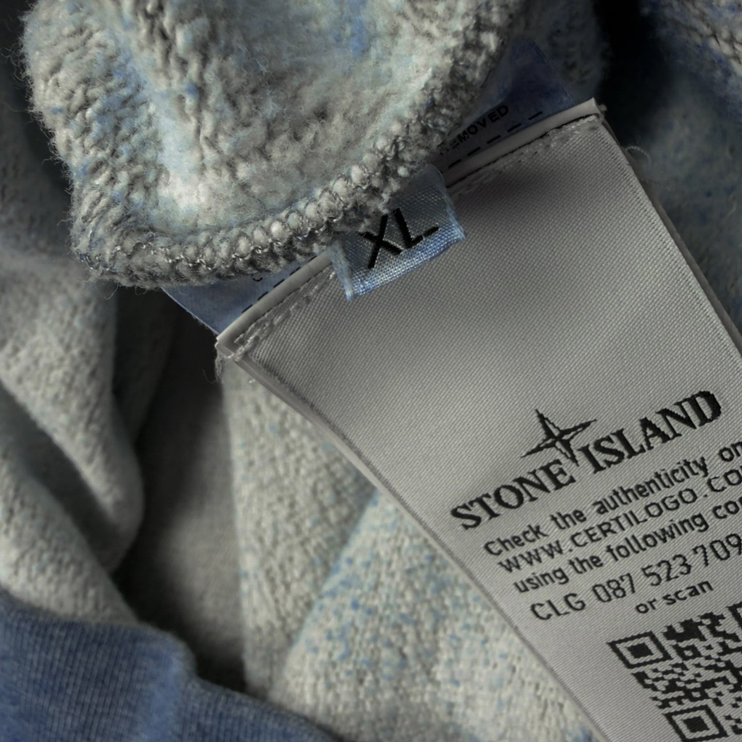 A/W 20 Stone Island Dust Colour Treatment Sweater - Grey/Blue