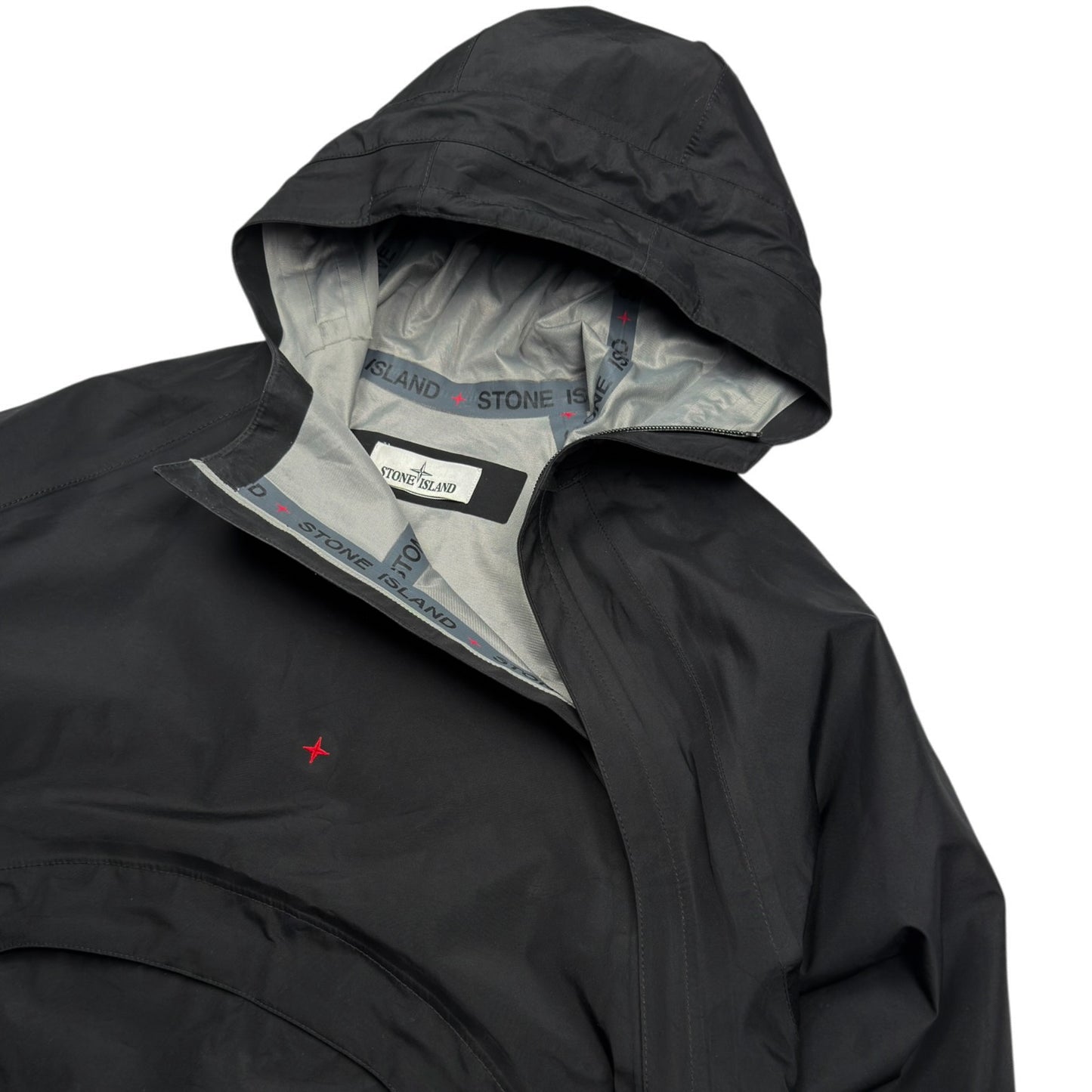 S/S 22 Stone Island Marina 3L Gore-Tex Recycled Polyester Zip Smock - Black