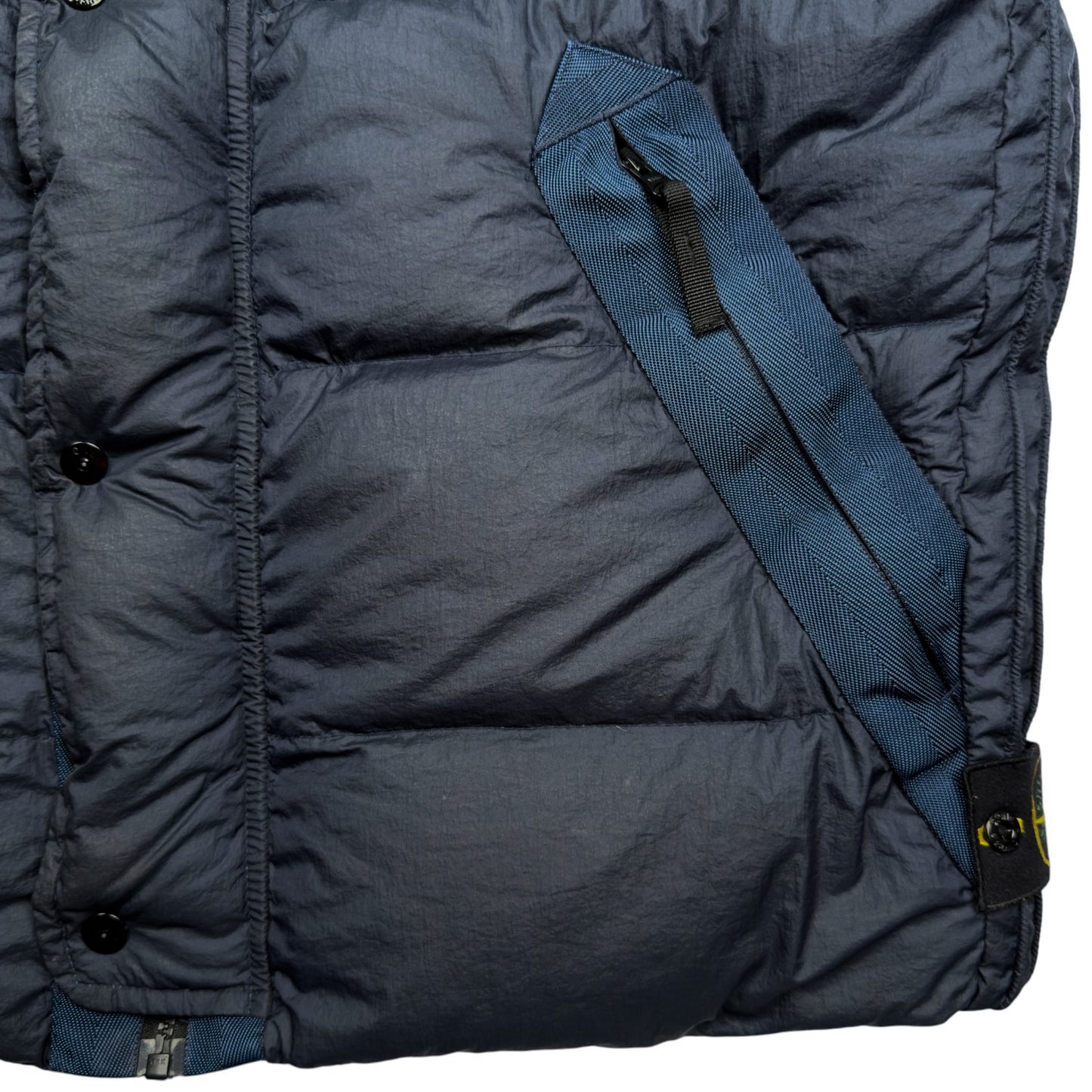 A/W 10 Stone Island Opaque Nylon Tela Down Puffer Gilet - Navy