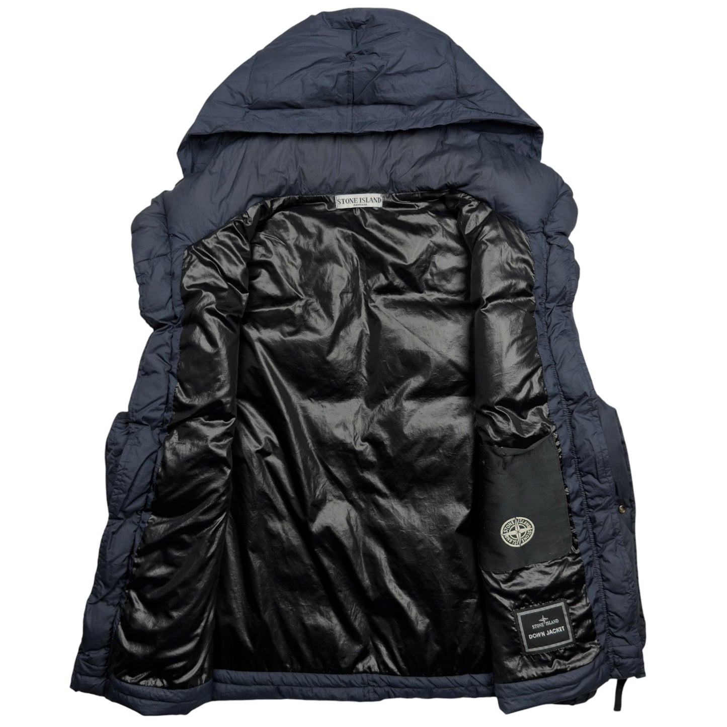 A/W 10 Stone Island Opaque Nylon Tela Down Puffer Gilet - Navy