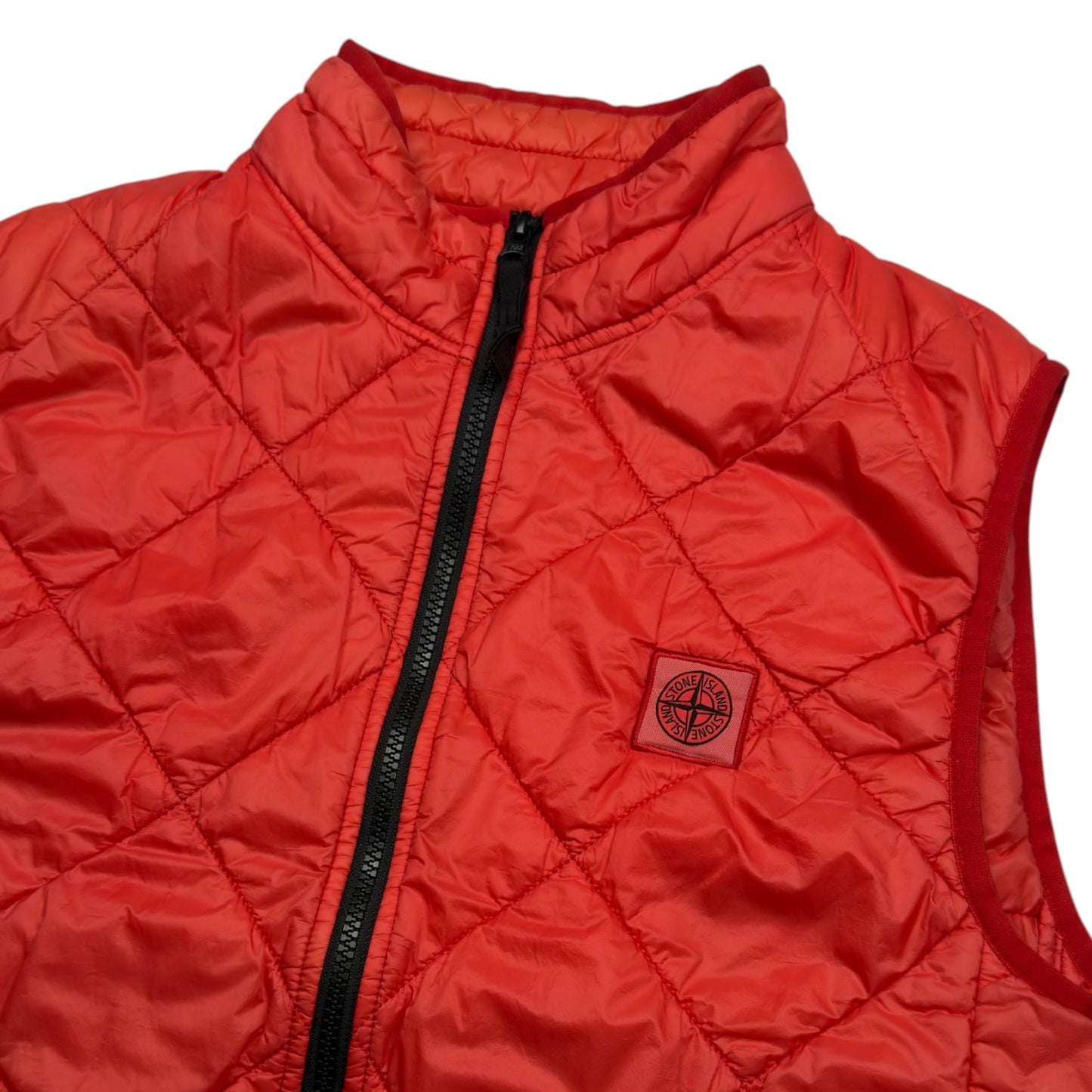 S/S 19 Stone Island Micro Yarn Quilted Gilet - Red