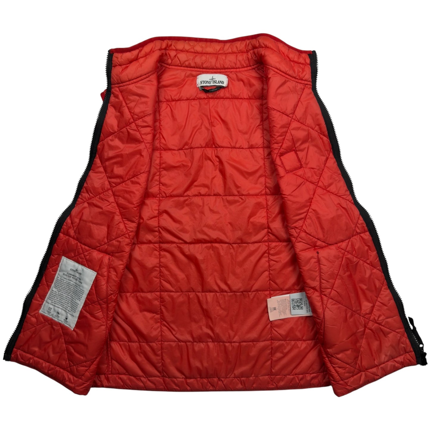 S/S 19 Stone Island Micro Yarn Quilted Gilet - Red