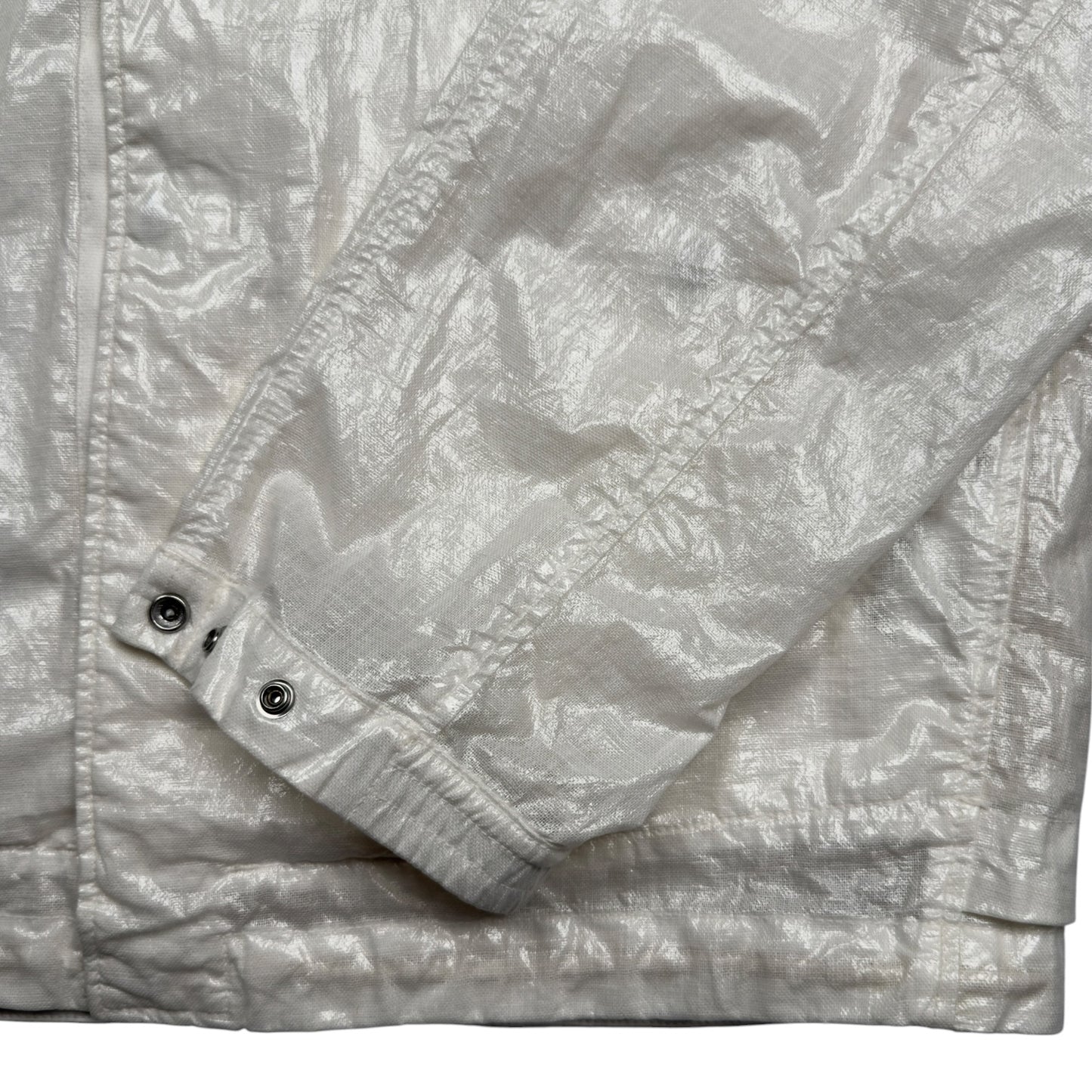 S/S 22 Stone Island Shadow Project Glass Linen TC - White