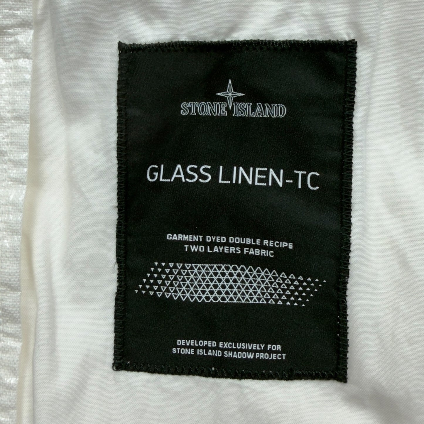 S/S 22 Stone Island Shadow Project Glass Linen TC - White
