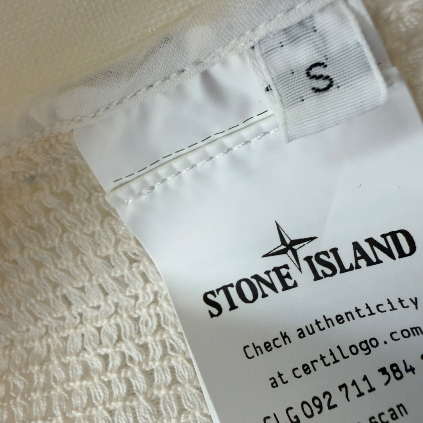 S/S 22 Stone Island Shadow Project Glass Linen TC - White