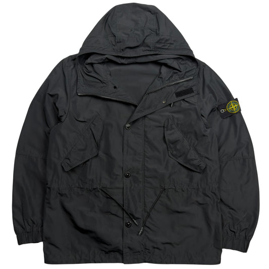 S/S 18 Stone Island Micro Reps Parka Jacket - Black