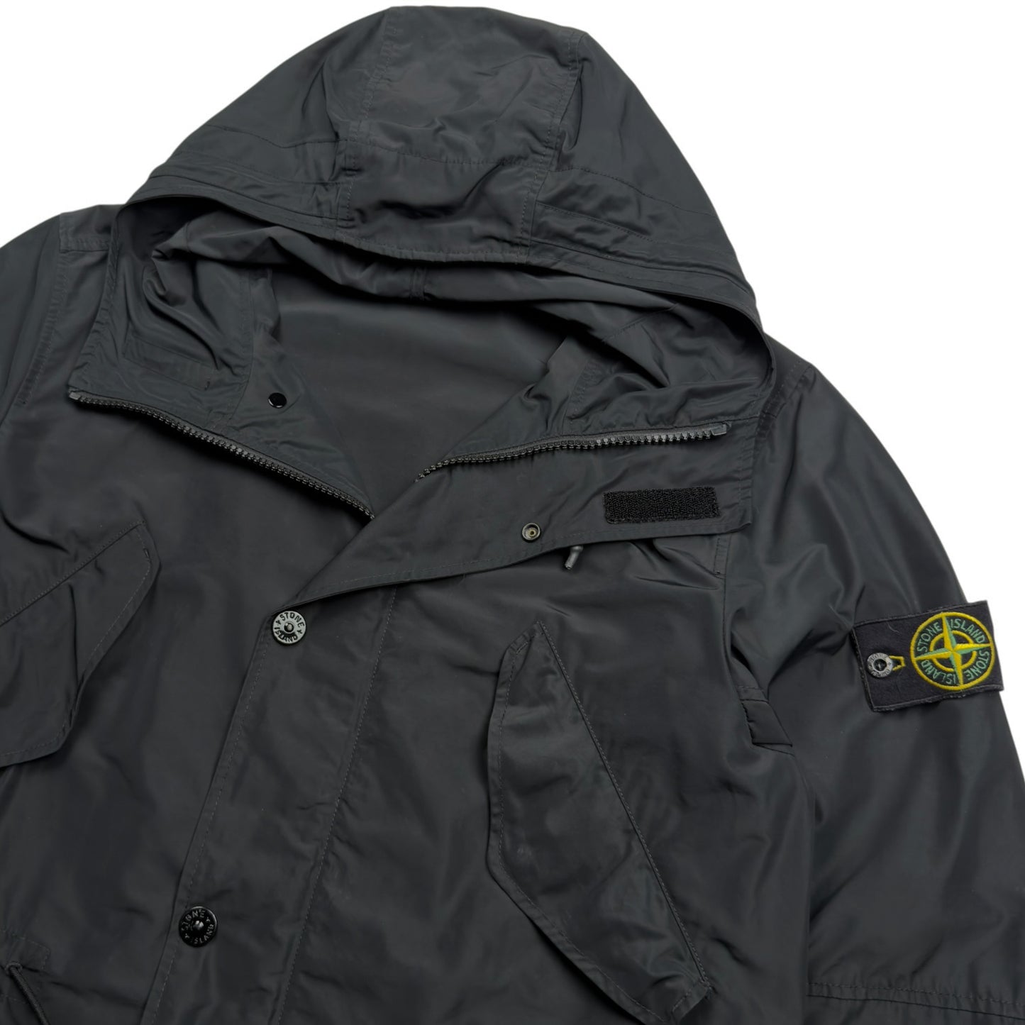 S/S 18 Stone Island Micro Reps Parka Jacket - Black