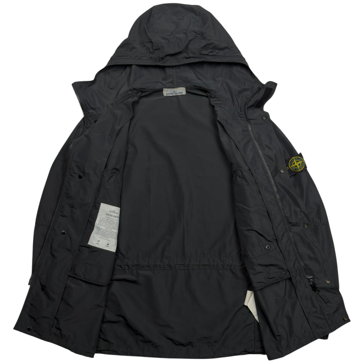 S/S 18 Stone Island Micro Reps Parka Jacket - Black