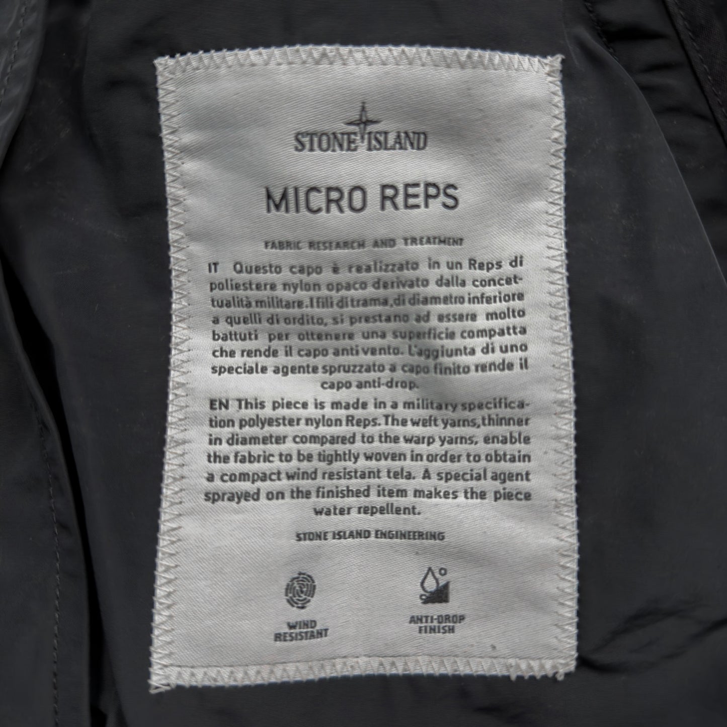 S/S 18 Stone Island Micro Reps Parka Jacket - Black