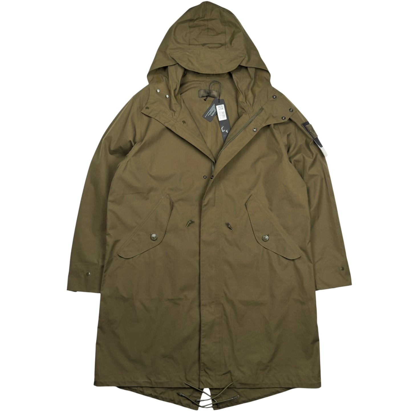 S/S 23 Stone Island O-Ventile Ghost Fishtail Parka Jacket - Khaki