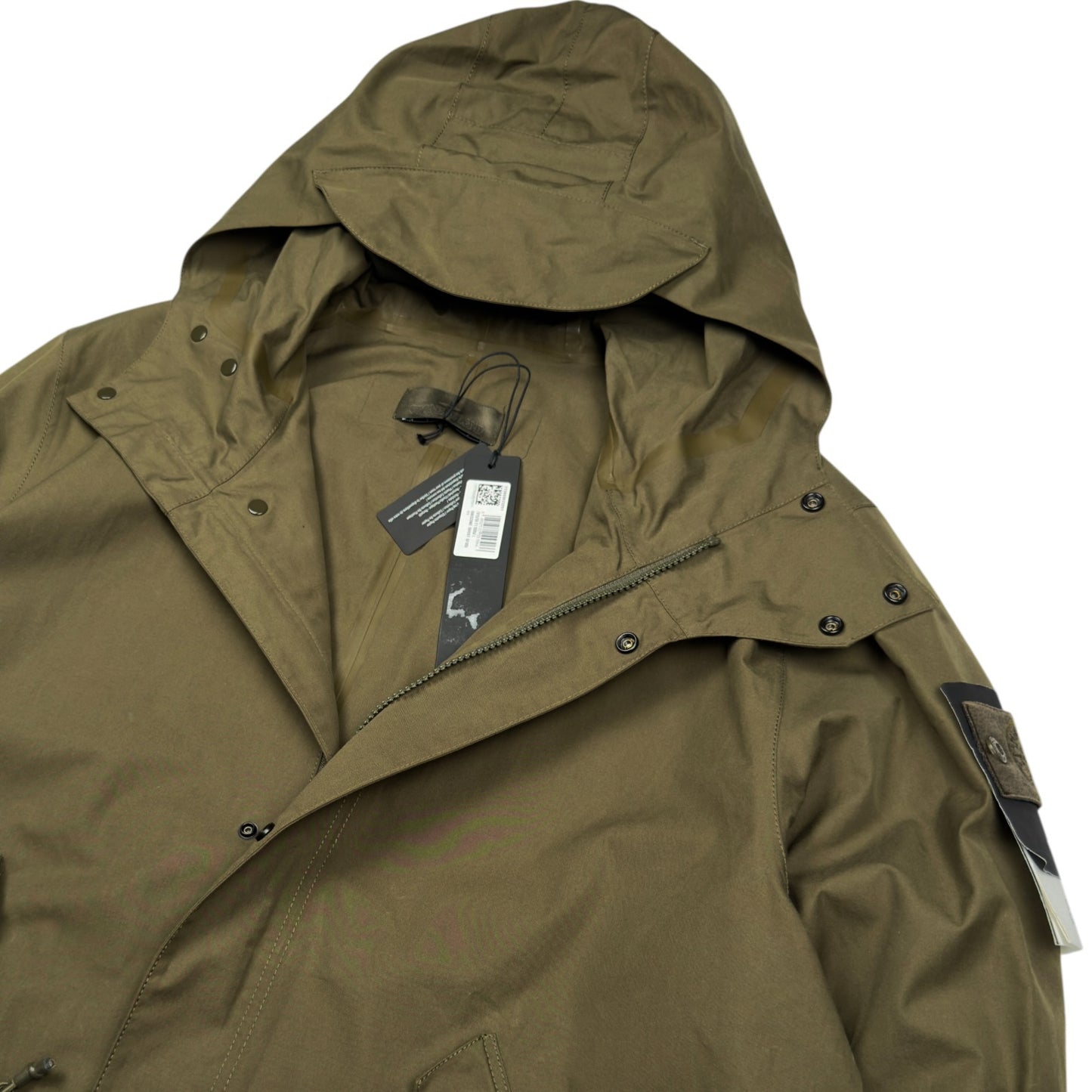 S/S 23 Stone Island O-Ventile Ghost Fishtail Parka Jacket - Khaki
