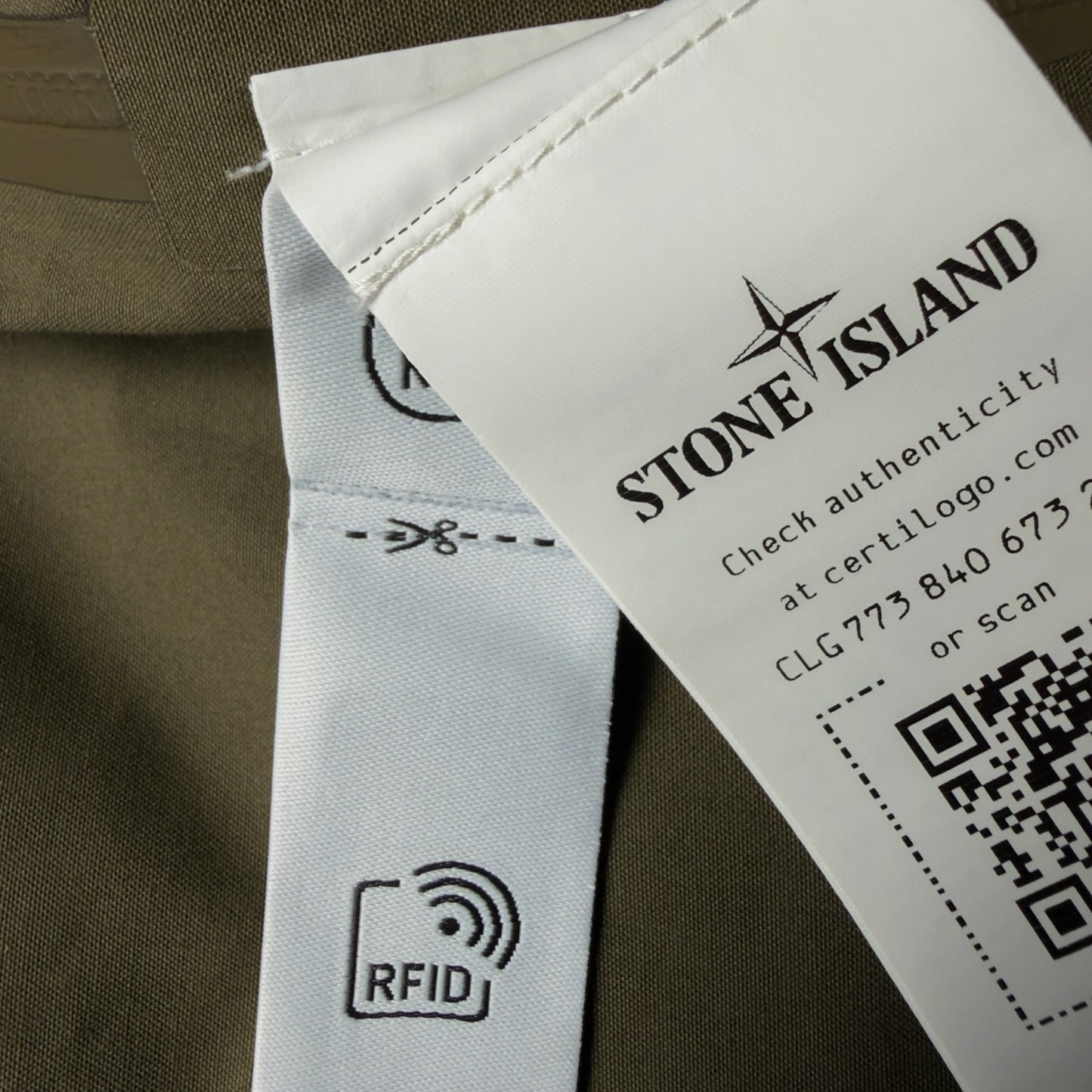 S/S 23 Stone Island O-Ventile Ghost Fishtail Parka Jacket - Khaki