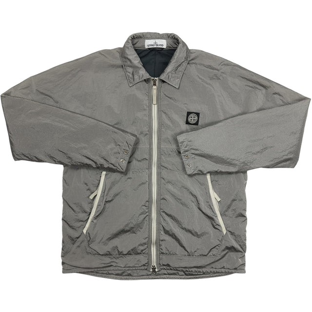 A/W 19 Stone Island Nylon Metal Rip Stop Patch Project Overshirt - Silver