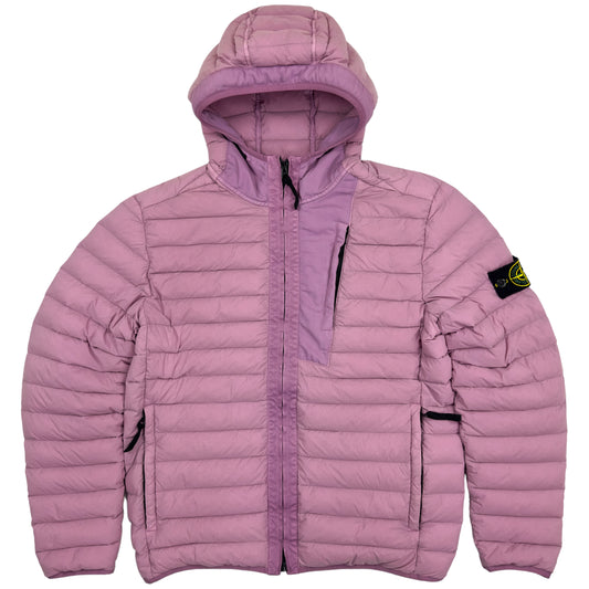 S/S 20 Stone Island Pink Loom Woven Down Chambers Jacket