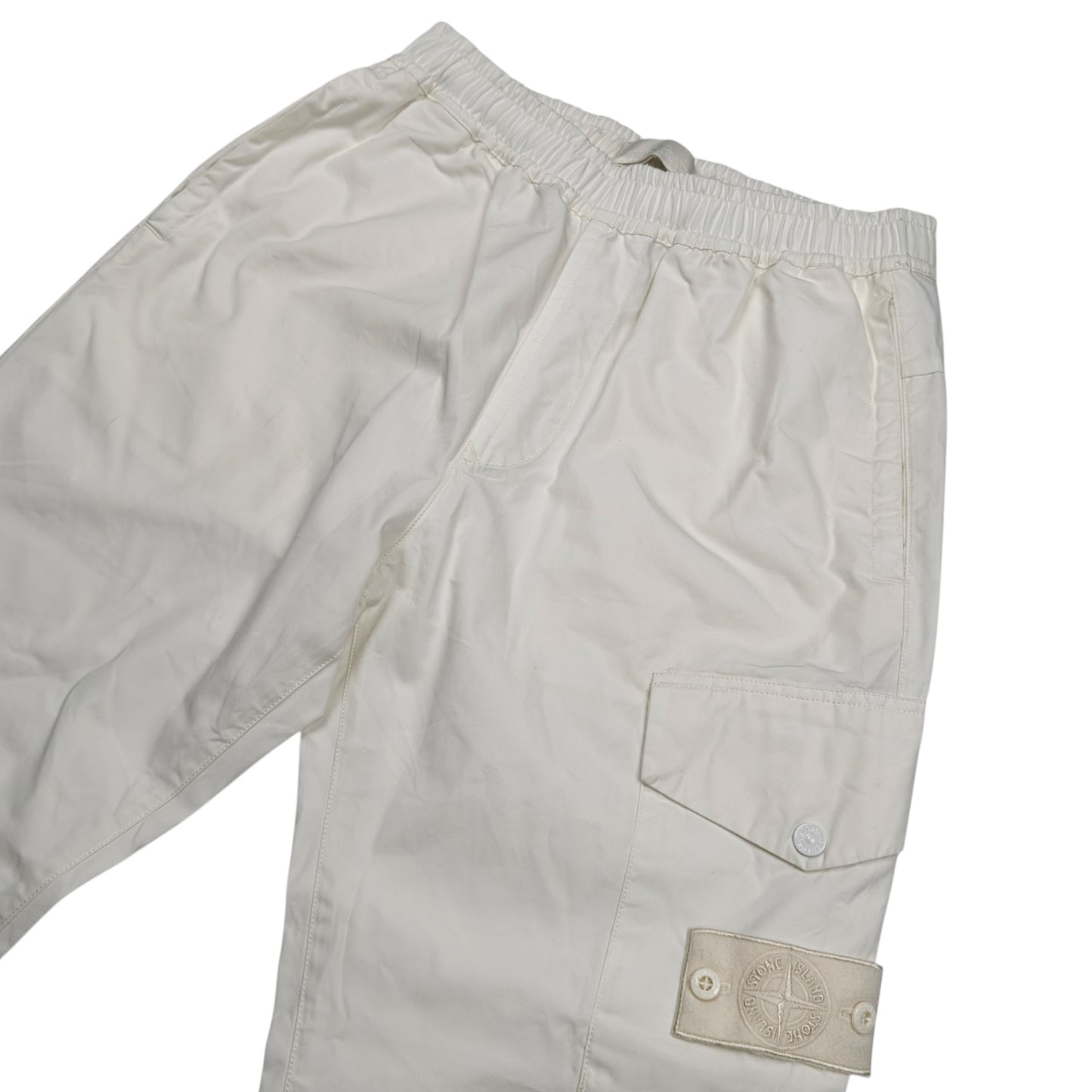 A/W 22 Stone Island Ghost Cargo Trousers - Cream