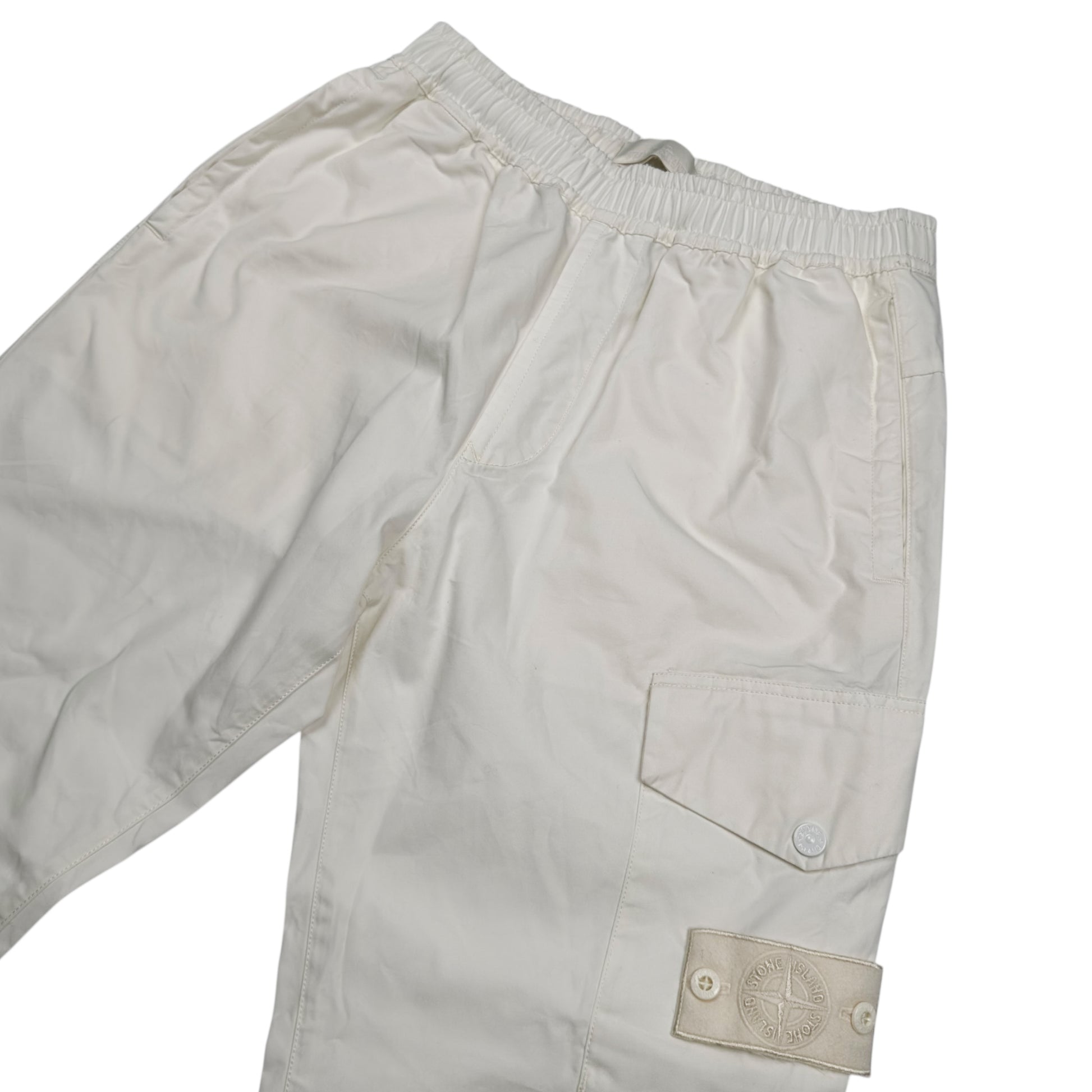 A/W 22 Stone Island Ghost Cargo Trousers - Cream