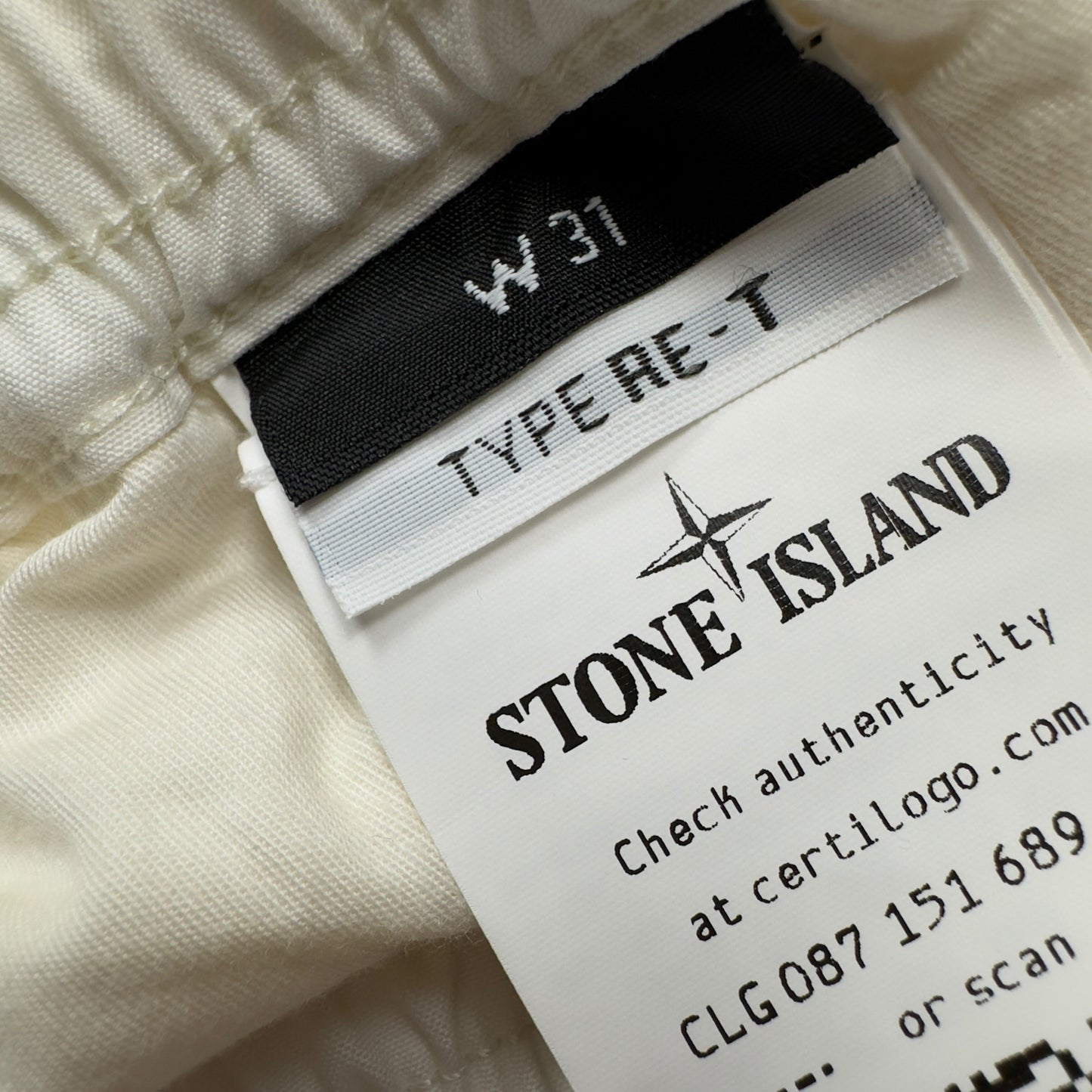 A/W 22 Stone Island Ghost Cargo Trousers - Cream