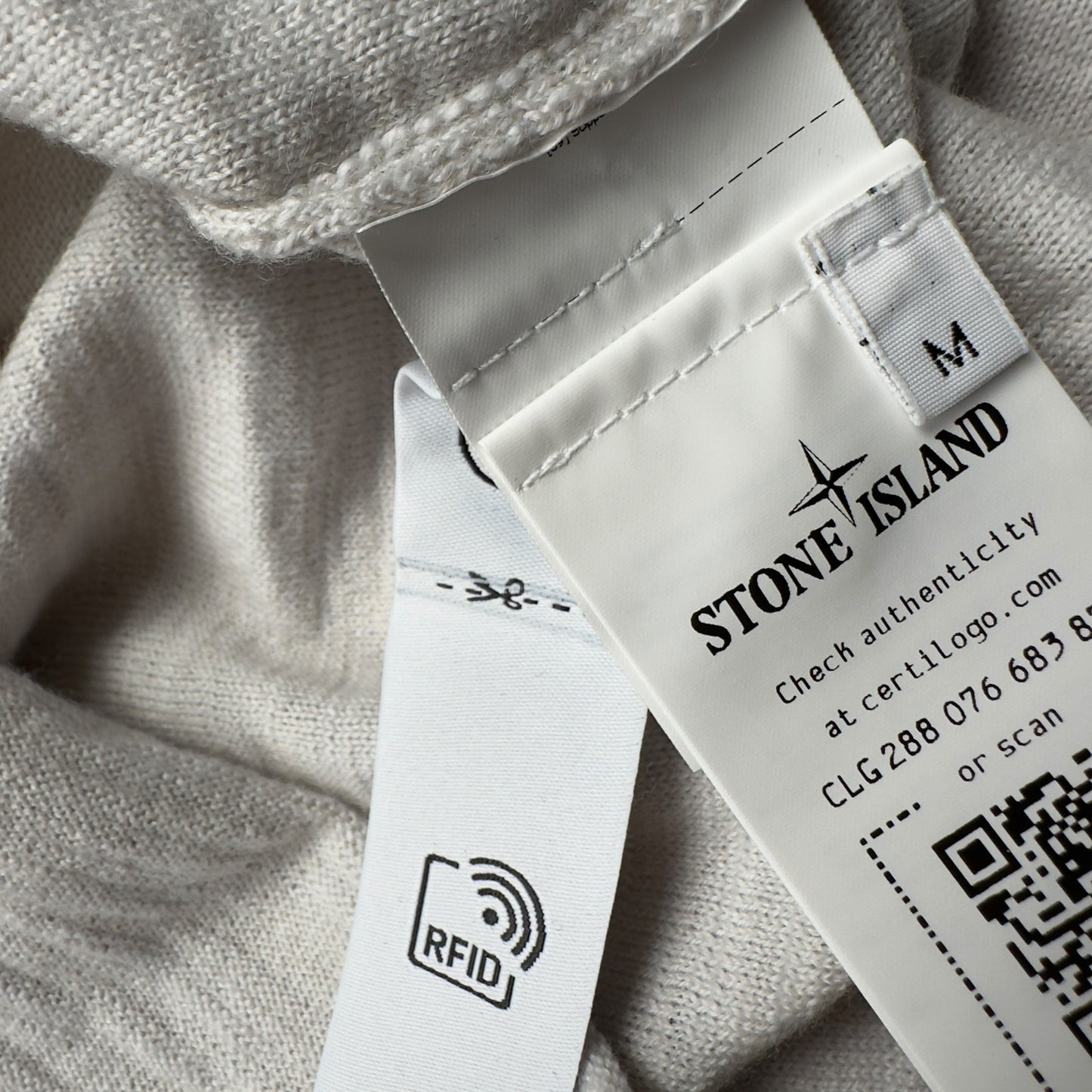 A/W 23 Stone Island Reverse Stocking Stitch Slub Wool Nylon Crewneck Knit Sweater