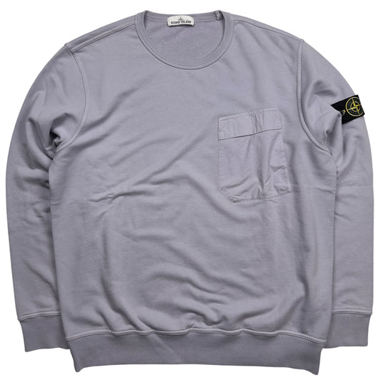 S/S 18 Stone Island Pocket Crewneck Sweater - Lavender