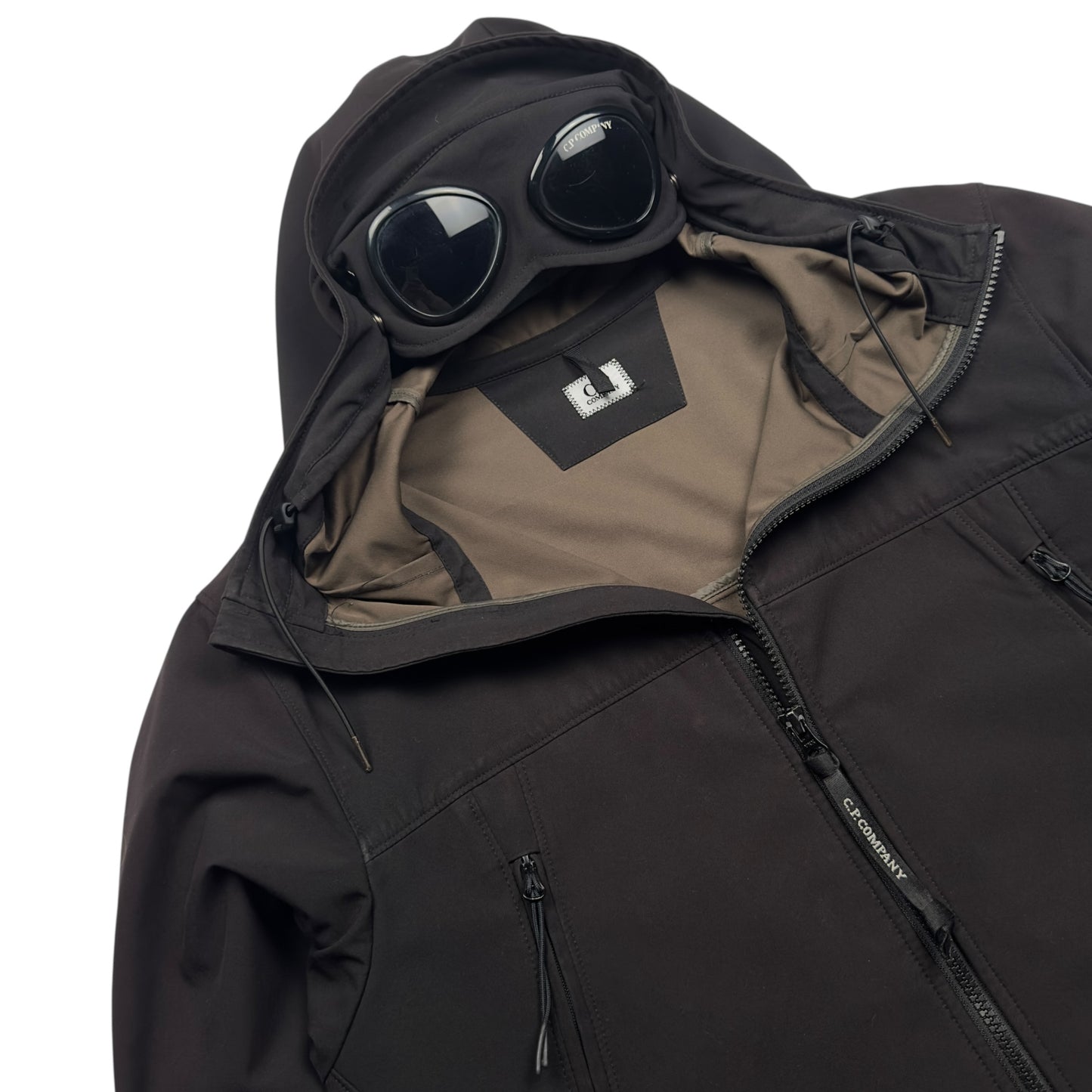 C.P. Company Soft Shell Goggle Jacket - Brown