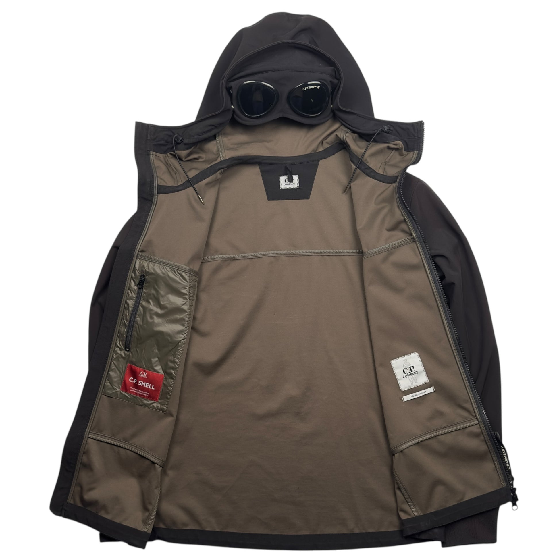 C.P. Company Soft Shell Goggle Jacket - Brown
