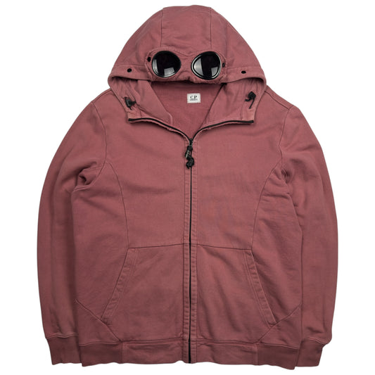 C.P. Company Diagonal Raised Fleece Goggle Full Zip - Rose