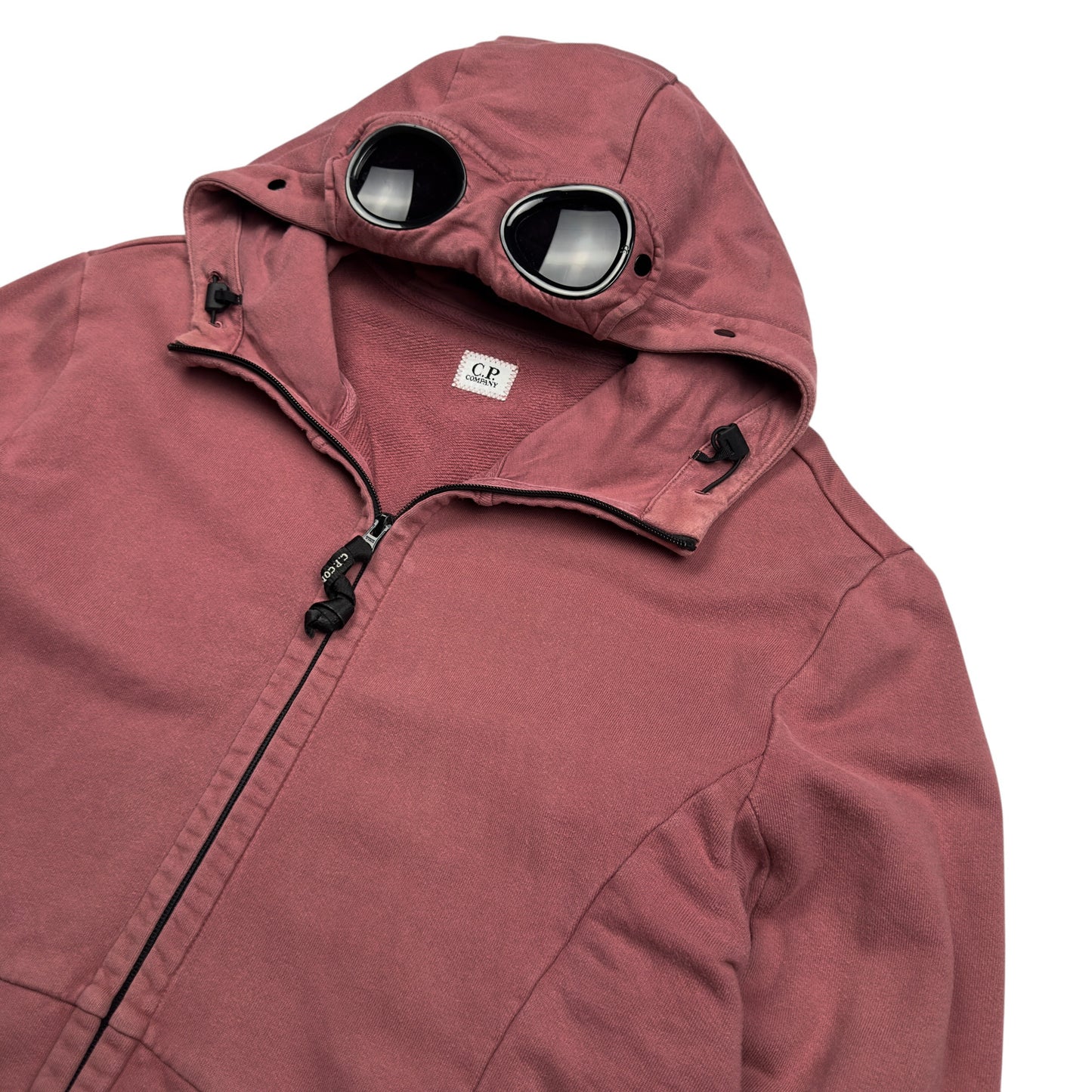 C.P. Company Diagonal Raised Fleece Goggle Full Zip - Rose