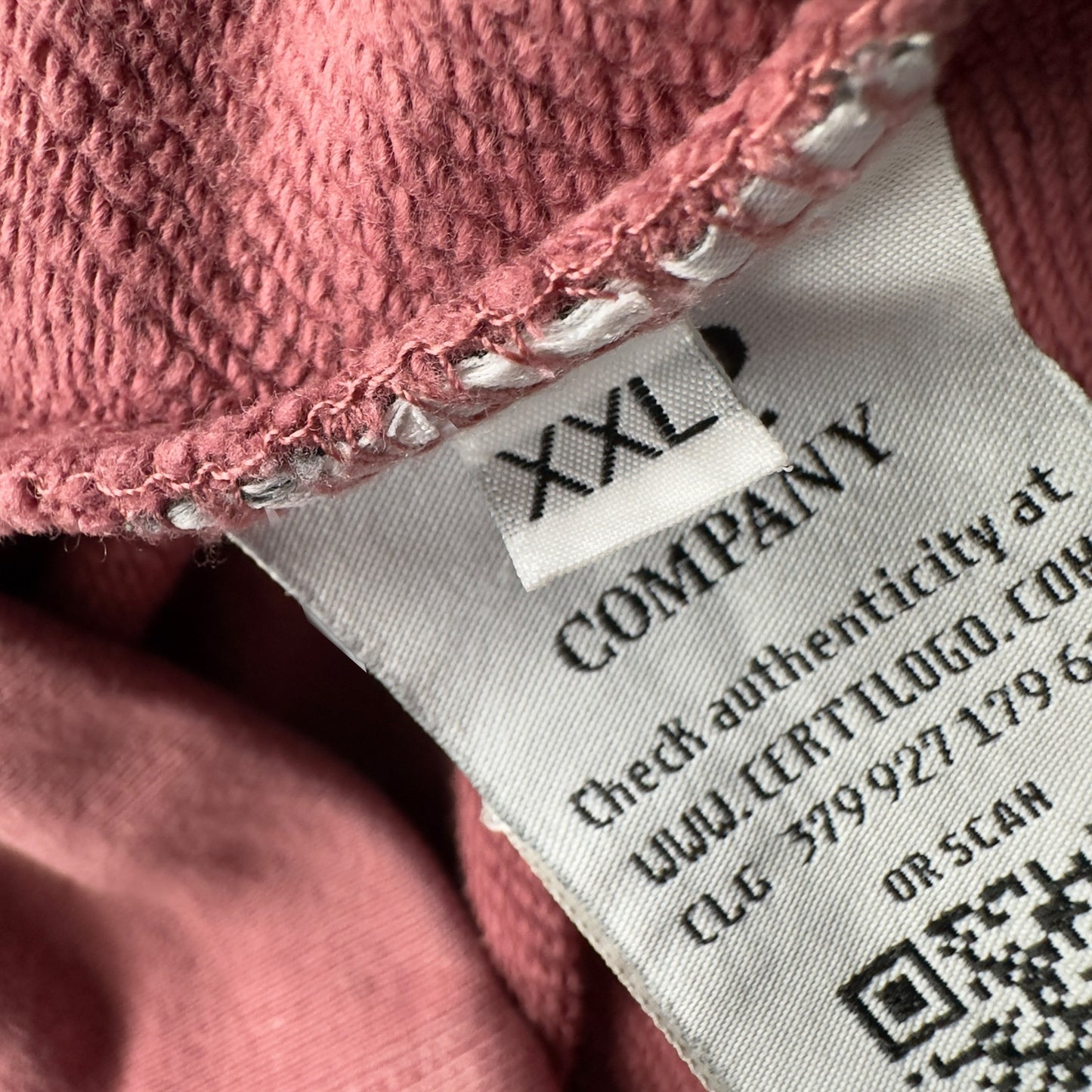 C.P. Company Diagonal Raised Fleece Goggle Full Zip - Rose