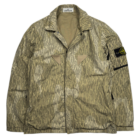 A/W 21 Stone Island Reflective Rain Camo Lined Overshirt Jacket