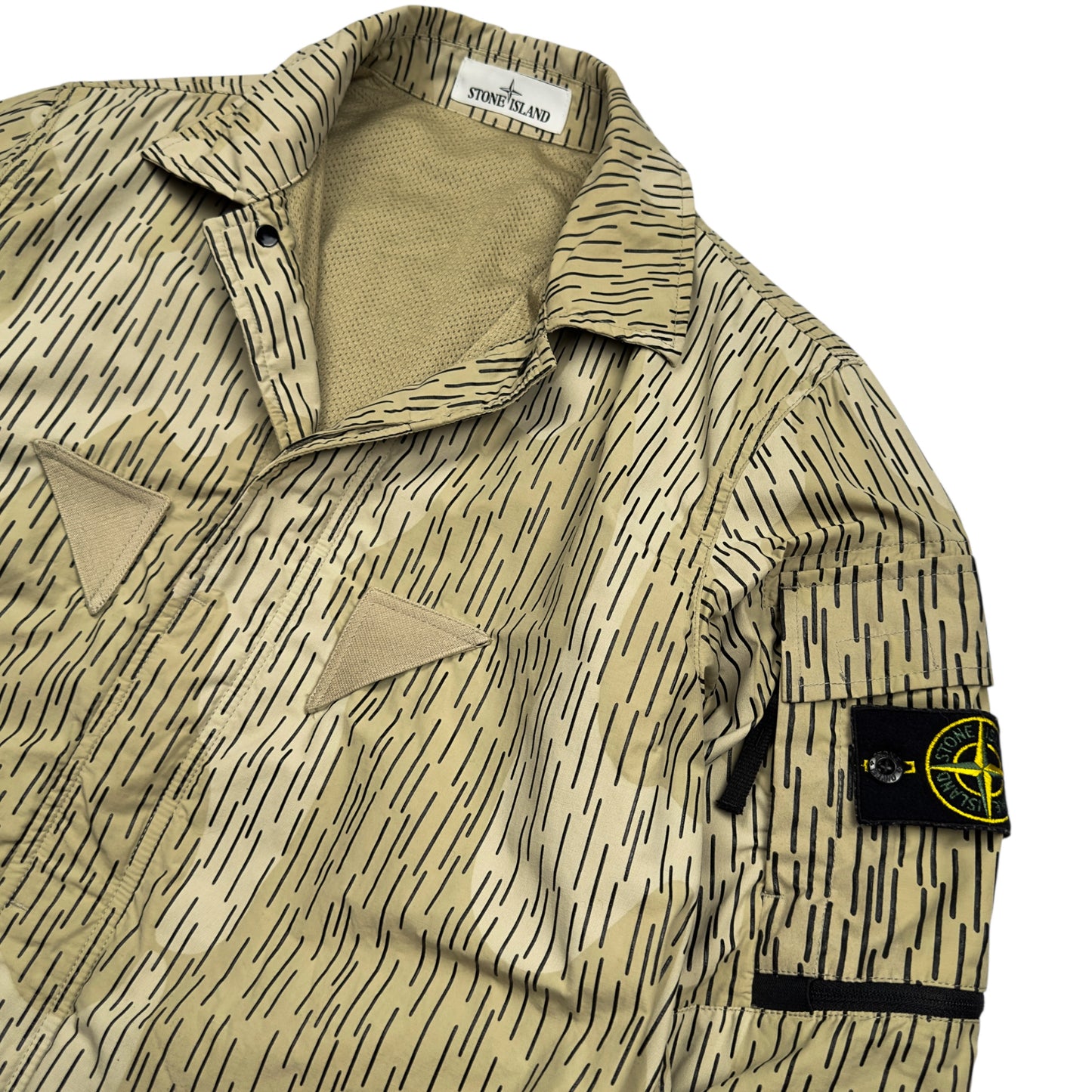 A/W 21 Stone Island Reflective Rain Camo Lined Overshirt Jacket