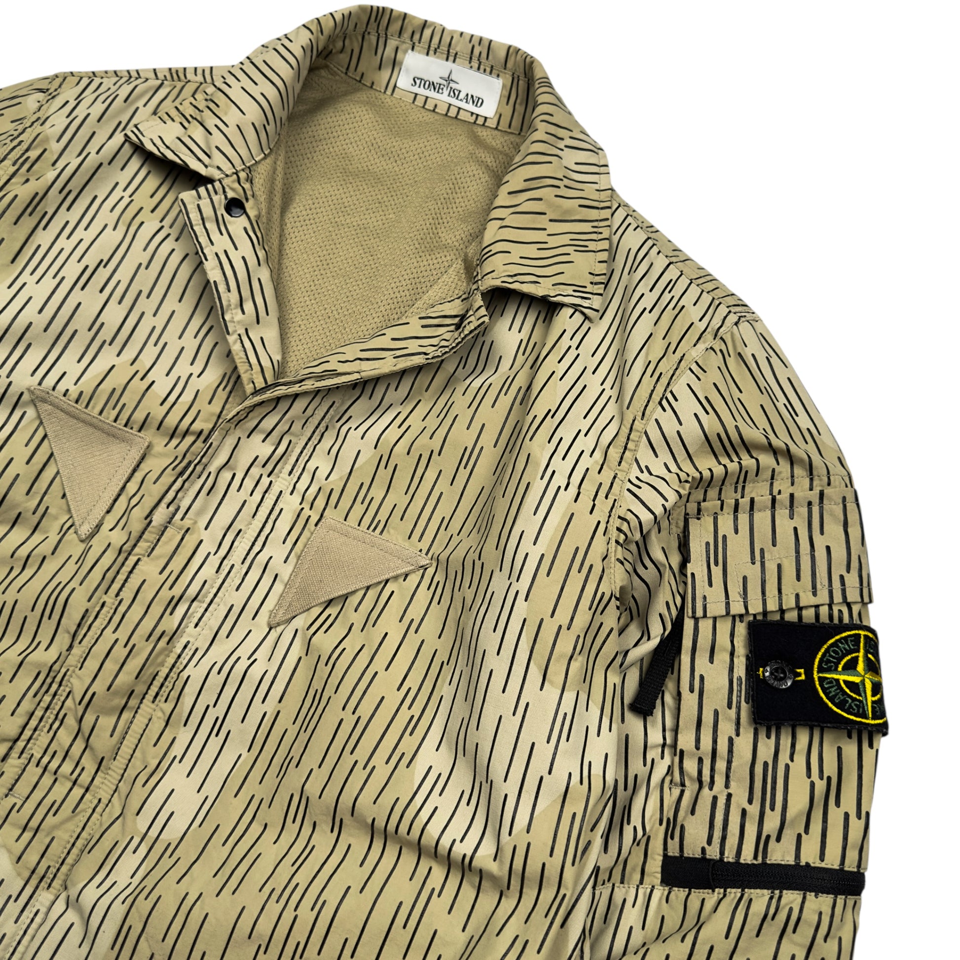 A/W 21 Stone Island Reflective Rain Camo Lined Overshirt Jacket