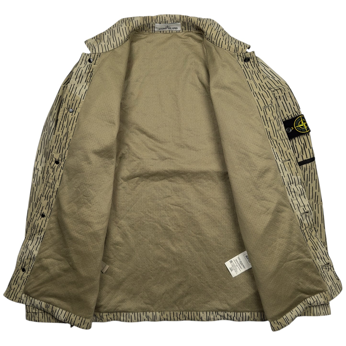 A/W 21 Stone Island Reflective Rain Camo Lined Overshirt Jacket