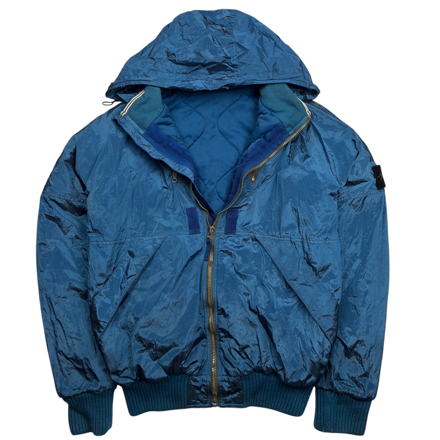 A/W 10 Stone Island Nylon Metal Bomber Jacket - Blue