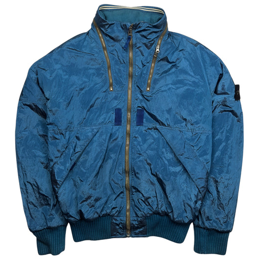 A/W 10 Stone Island Nylon Metal Bomber Jacket - Blue