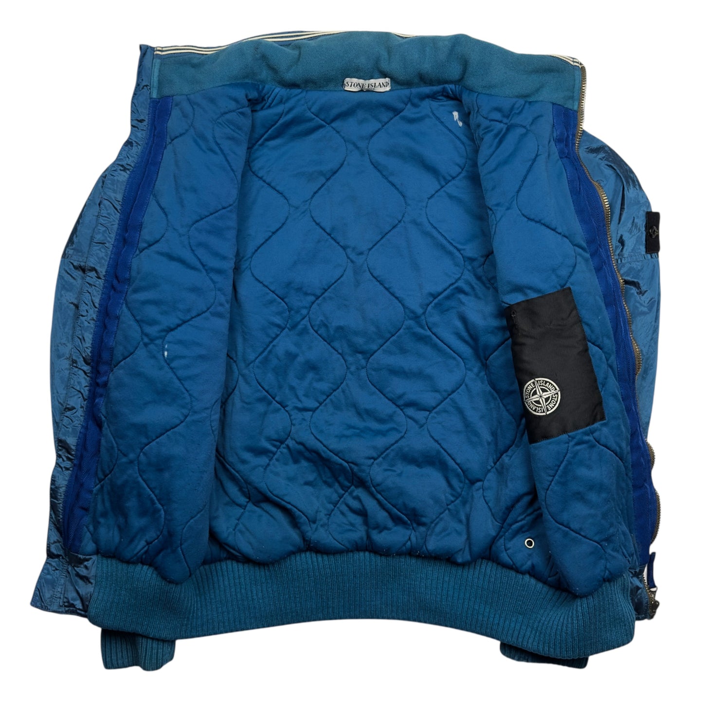 A/W 10 Stone Island Nylon Metal Bomber Jacket - Blue
