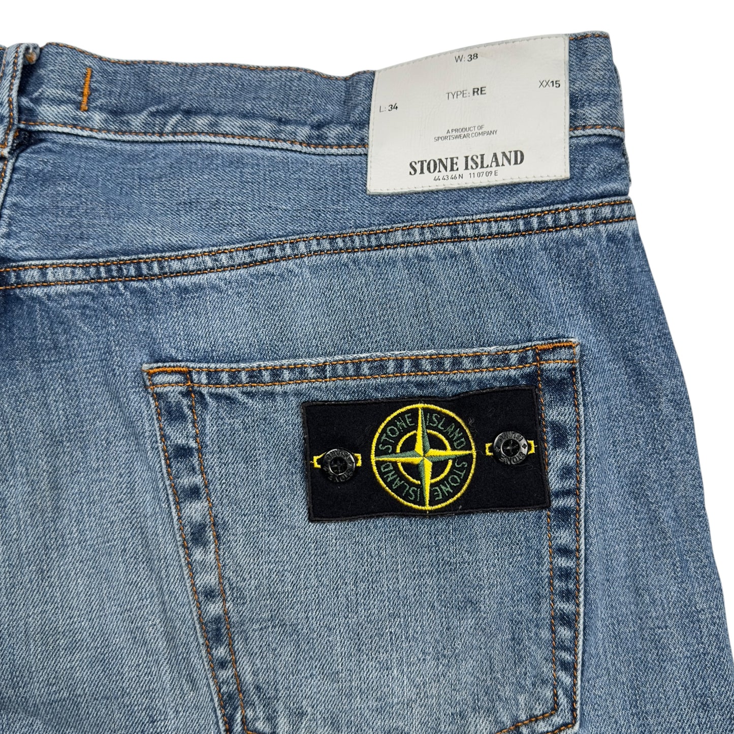 S/S 13 Stone Island Light Wash Denim Jeans 38 RE