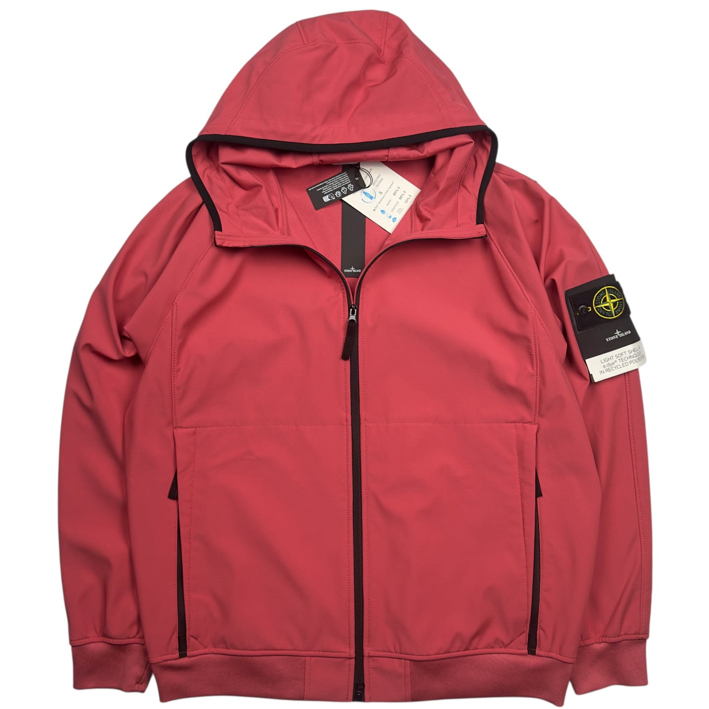 S/S 23 Stone Island Light Soft Shell-R Jacket with e-dye Technology - Pink